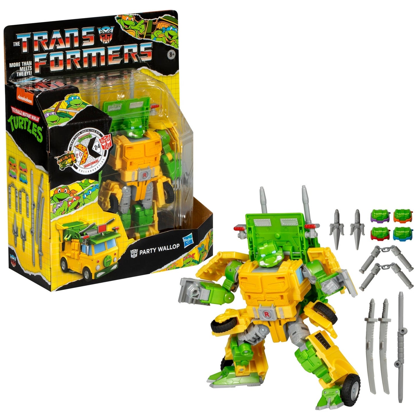 Transformers x Teenage Mutant Ninja Turtles Action Figure Party Wallop - Retro
