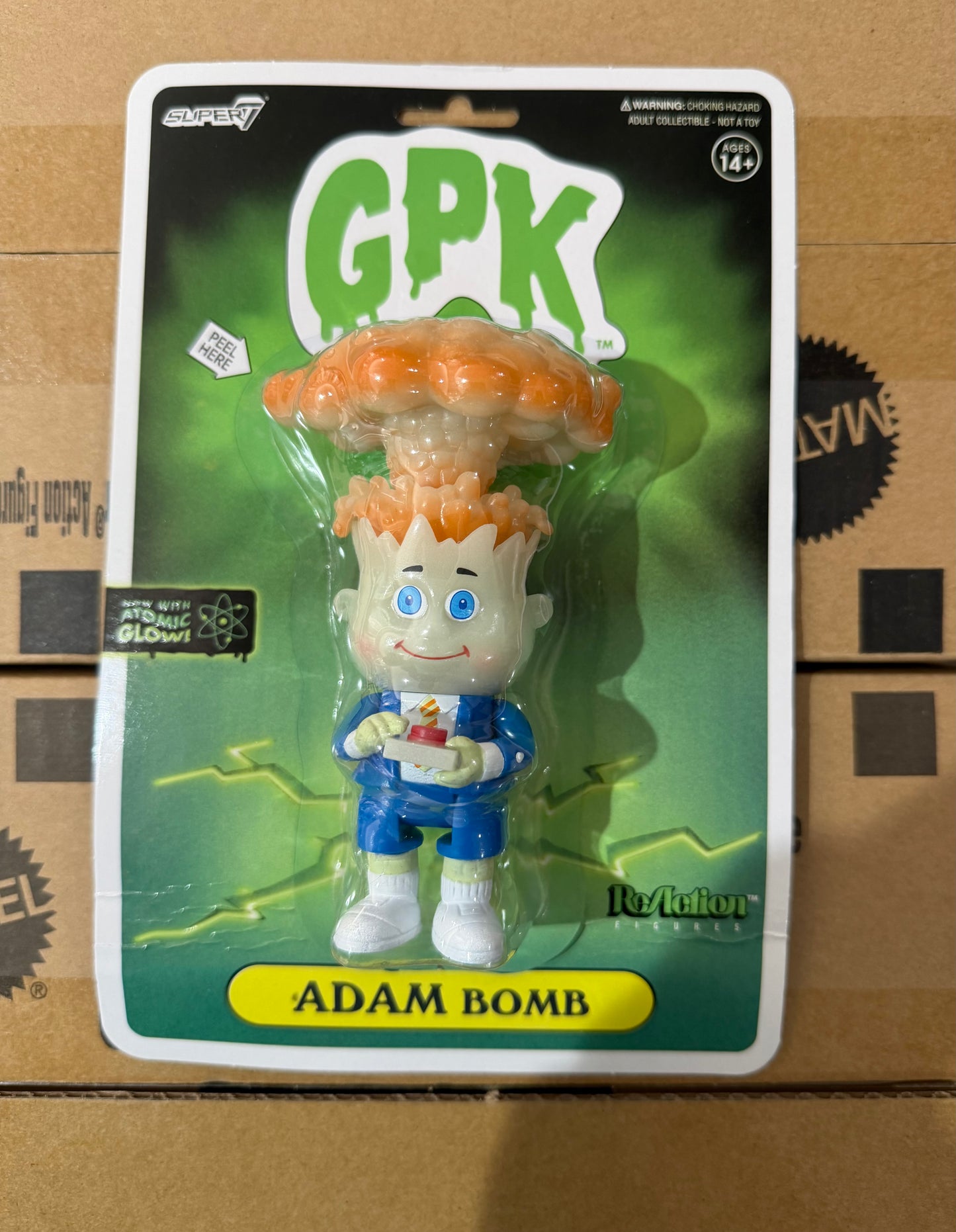 Super7 - Garbage Pail Kids - Adam Bomb - Glow In The Dark - ReAction Figure - Sale