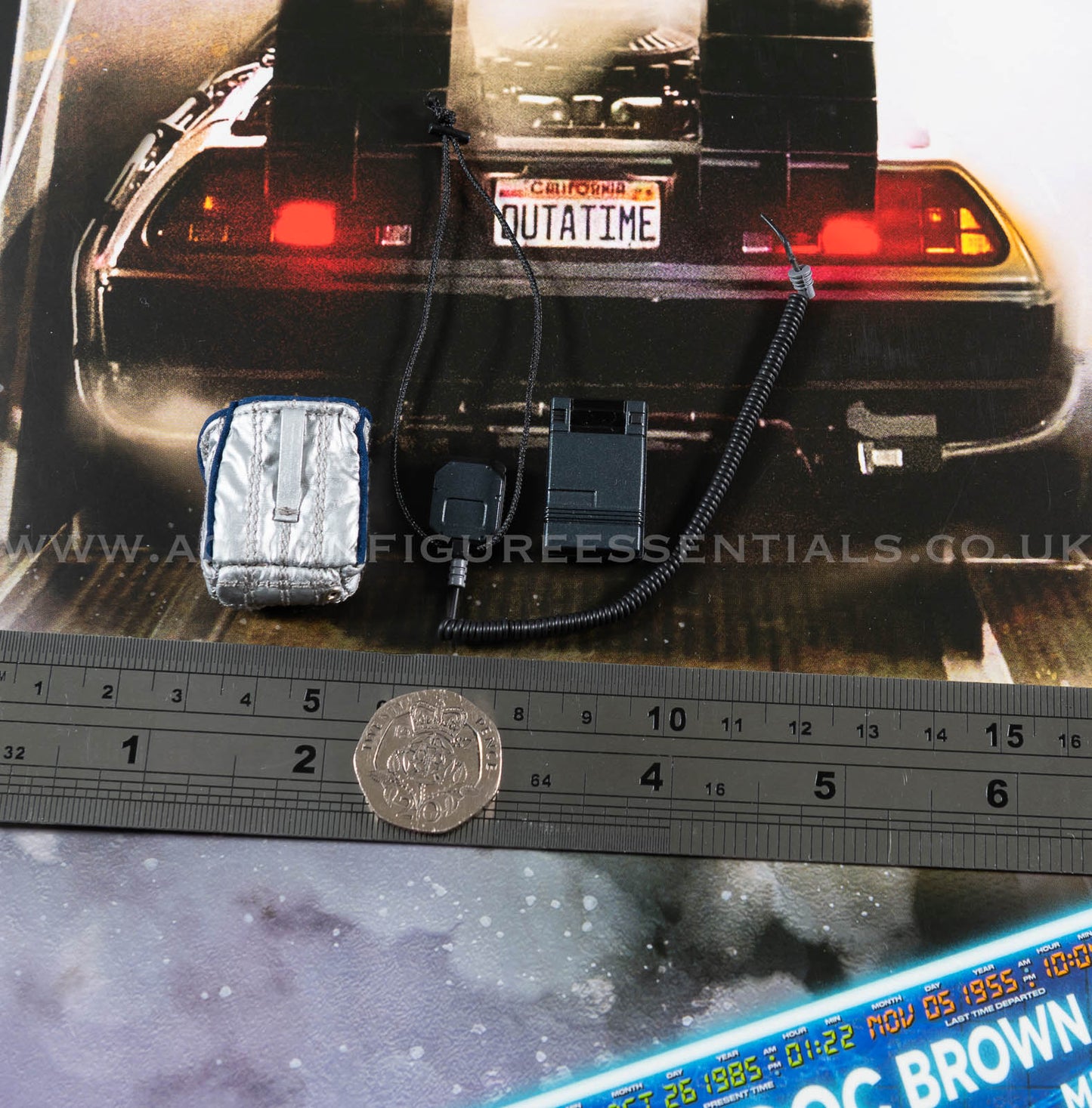 Hot Toys Doc Brown Portable Printer Stopwatch Set MMS610 Deluxe 1/6 Figure Parts