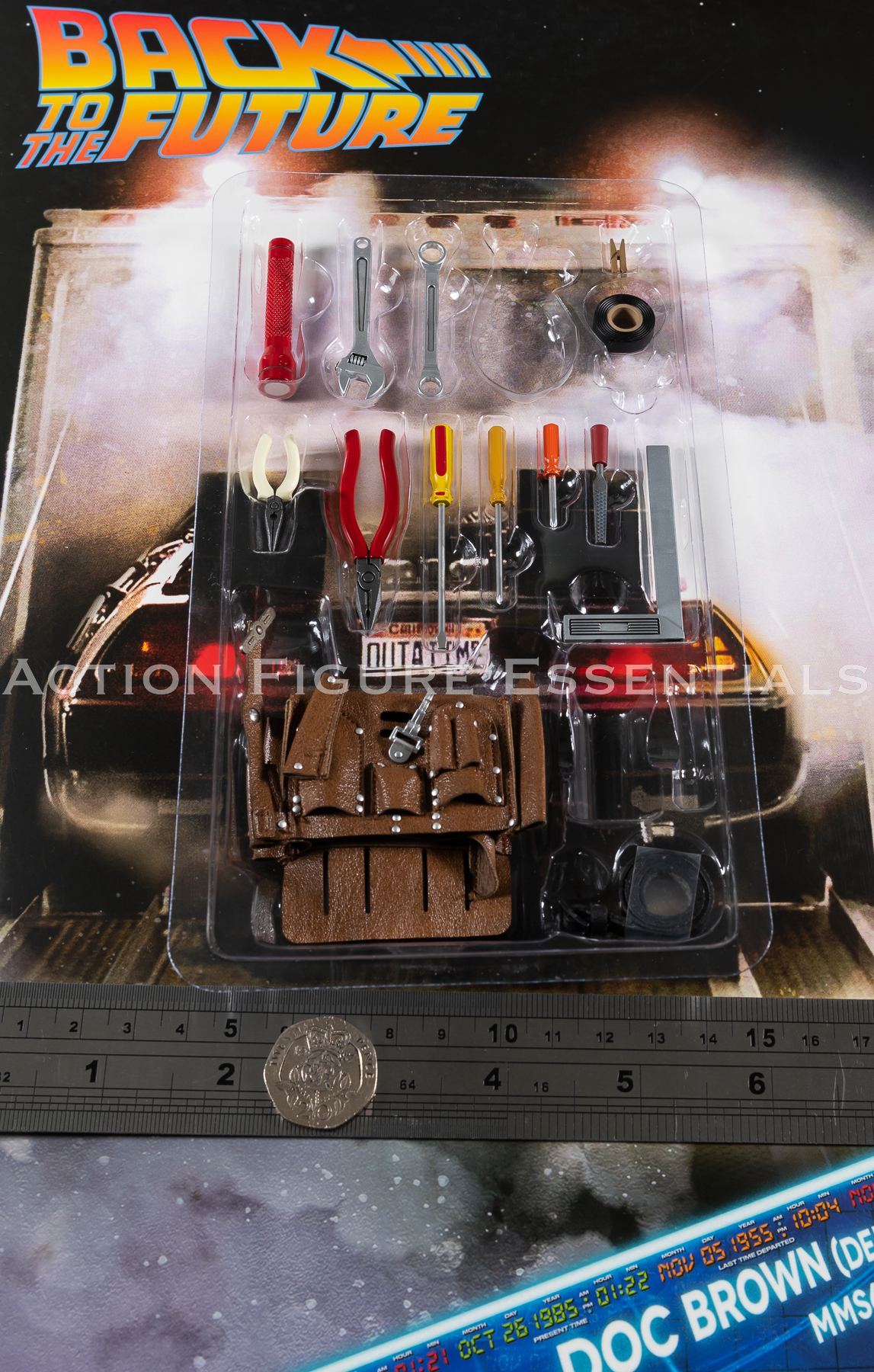 Hot Toys Doc Brown Tool Bag Belt Set MMS610 Deluxe 1/6 Figure Parts