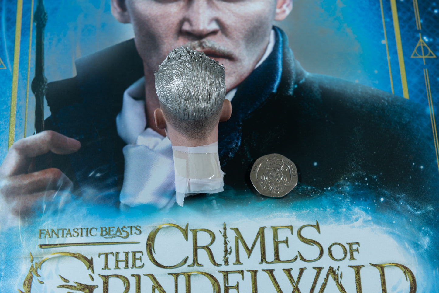 Hot Toys Fantastic Beasts Gellert Grindelwald Head 1/6 Scale MMS513 Johnny Depp