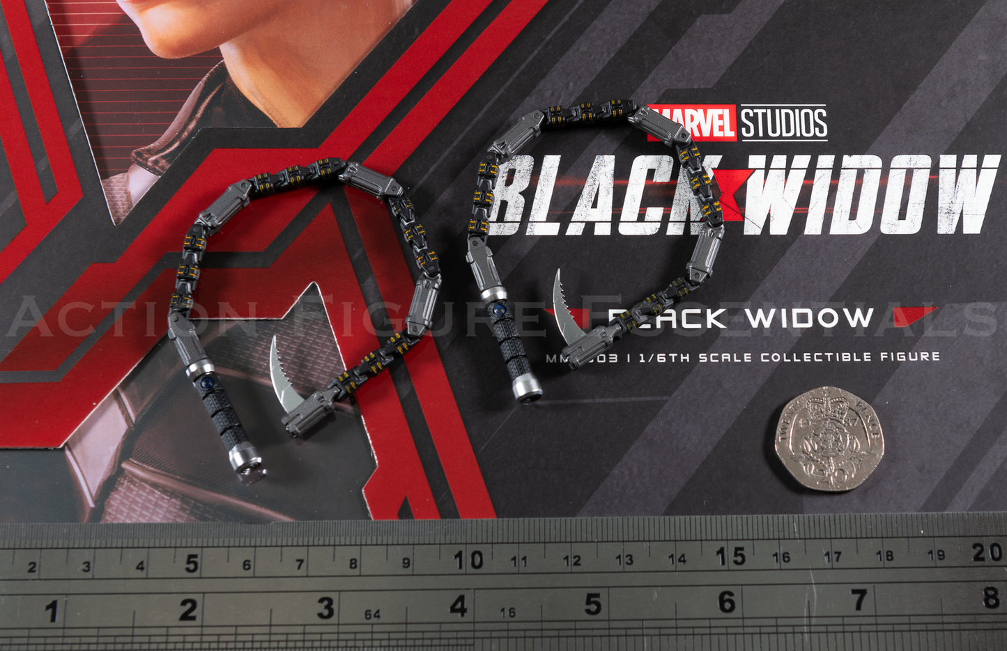 Hot Toys Black Widow Articulated Batons Ice Picks 1/6 MMS603 KGB Assassin Parts