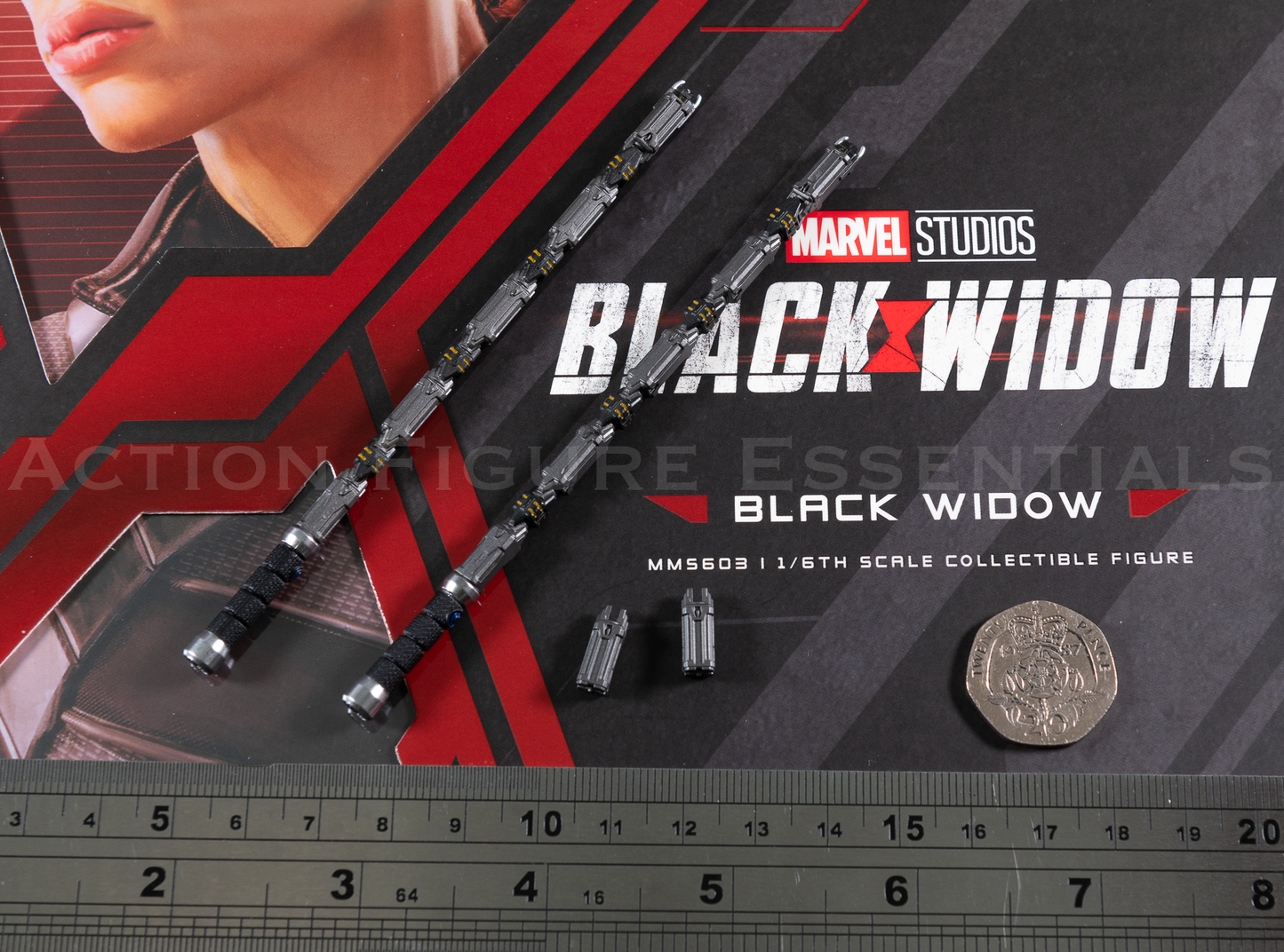 Hot Toys Black Widow Batons + Tips 1/6 MMS603 KGB Assassin Figure Parts