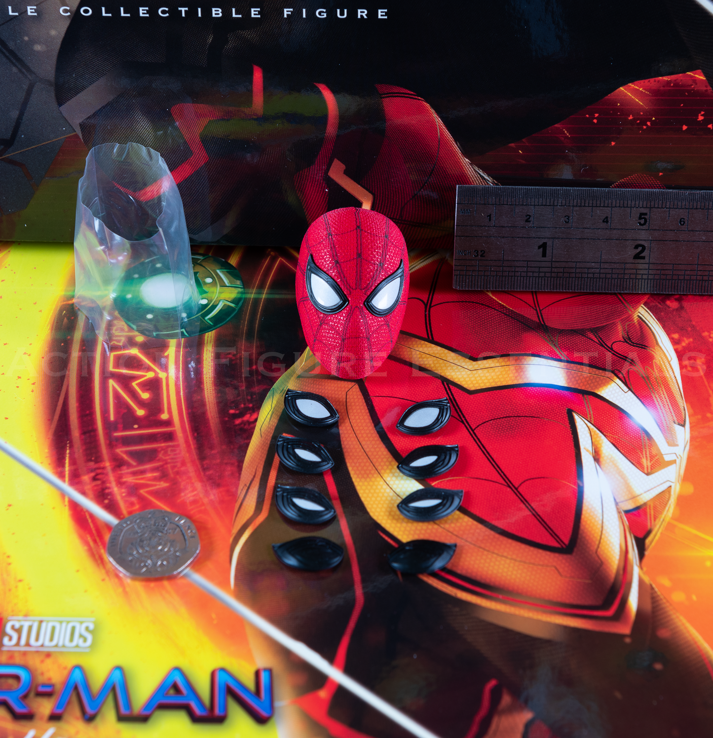 Hot Toys Spiderman Head Full Mask Sculpt Integrated Suit 1/6 MMS624 No Way Home DX