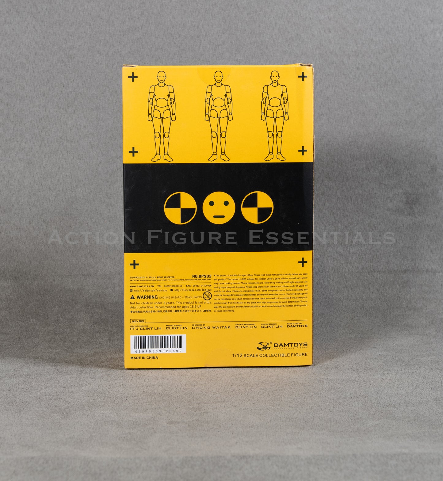 1/12 Action Figure TestMan - Crash Test Dummy - Body Damtoys DPS02 + Display Stand