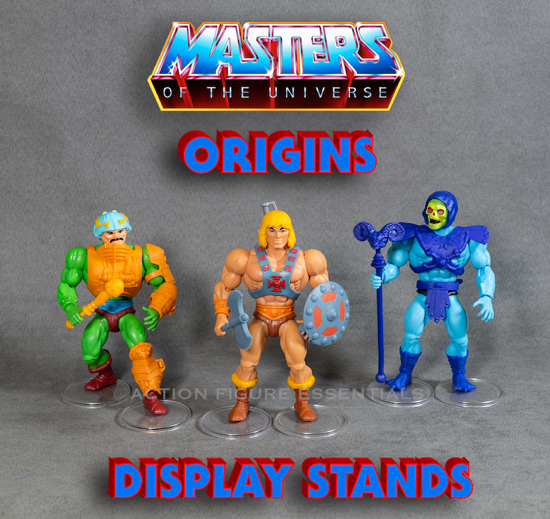MOTU Origins Action Figure Display Stands – Clear Pro DX