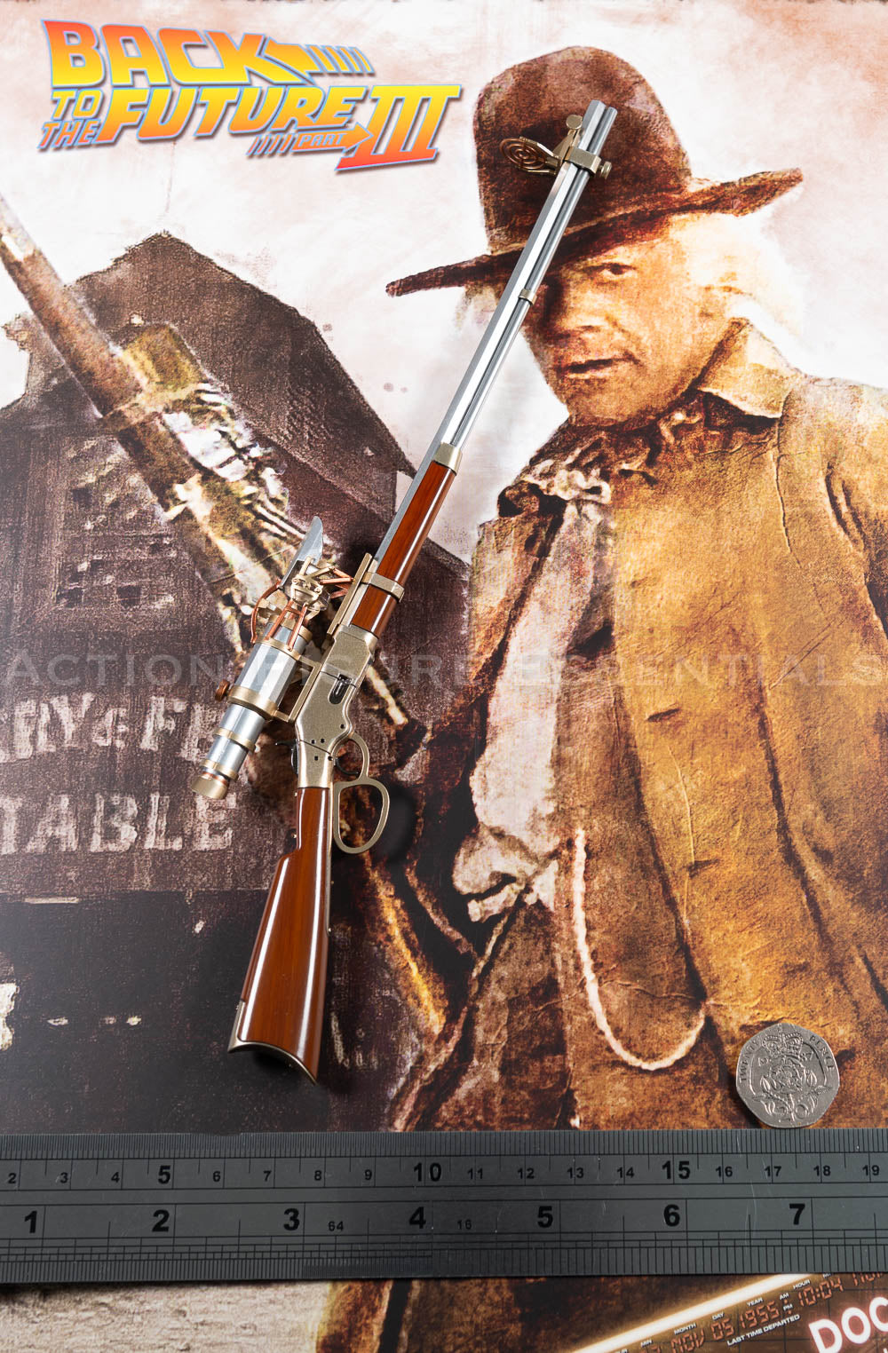 Hot Toys Doc Brown Sniper Rifle 1866 BTTF3 MMS617 1/6 Scale