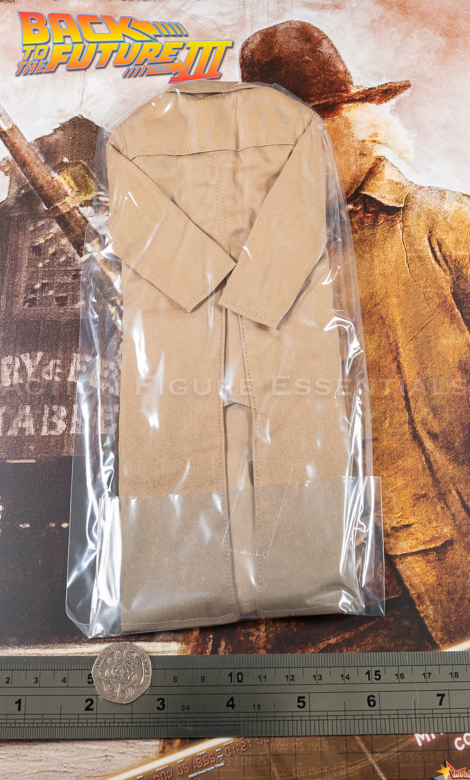 Hot Toys Doc Brown Trench Coat Duster Western BTTF3 MMS617 1/6 Scale