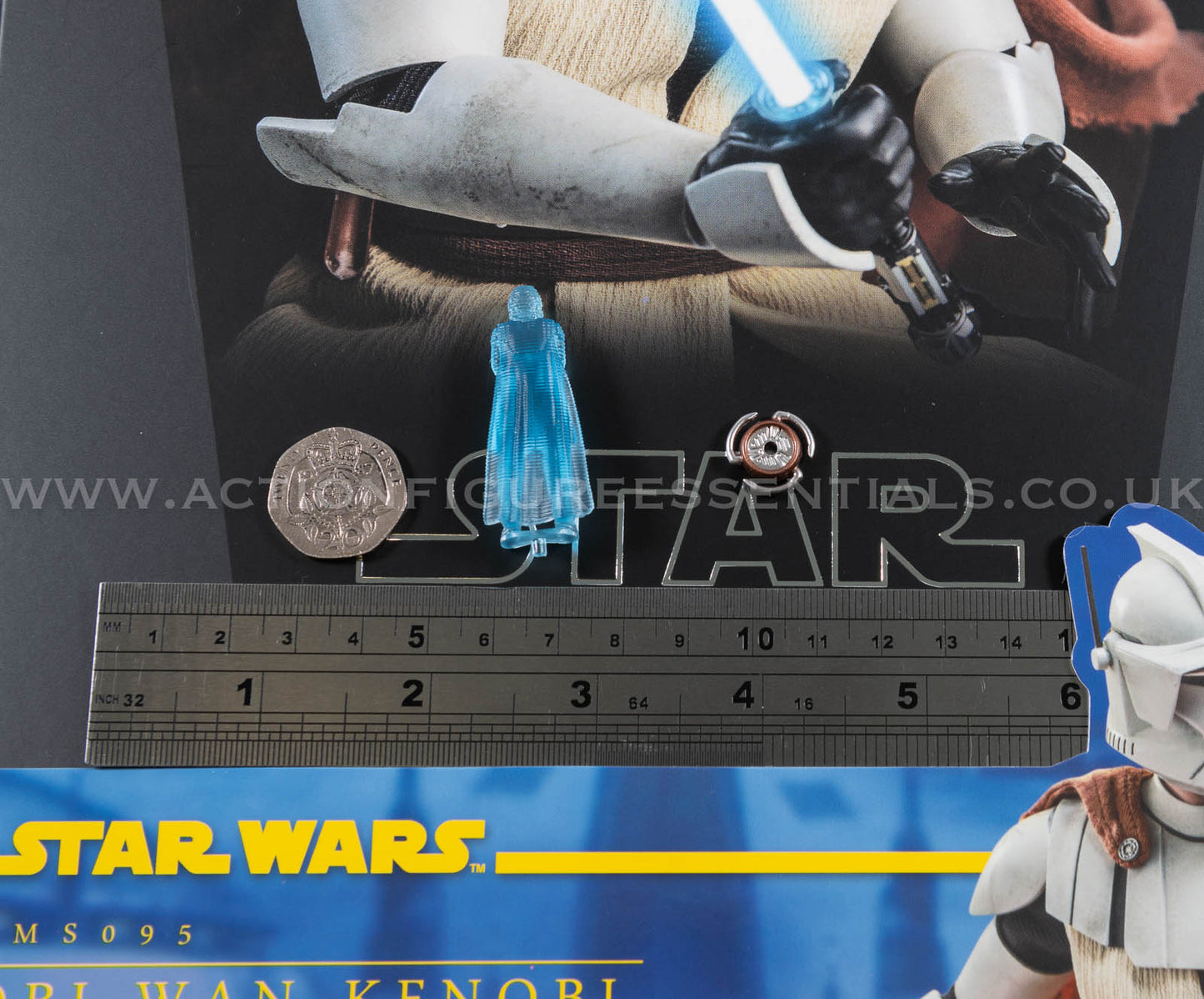 Star Wars Hot Toys Obi Wan Kenobi Holocaster & Anakin Hologram Clone Wars TMS095 1/6 Part Clone Trooper