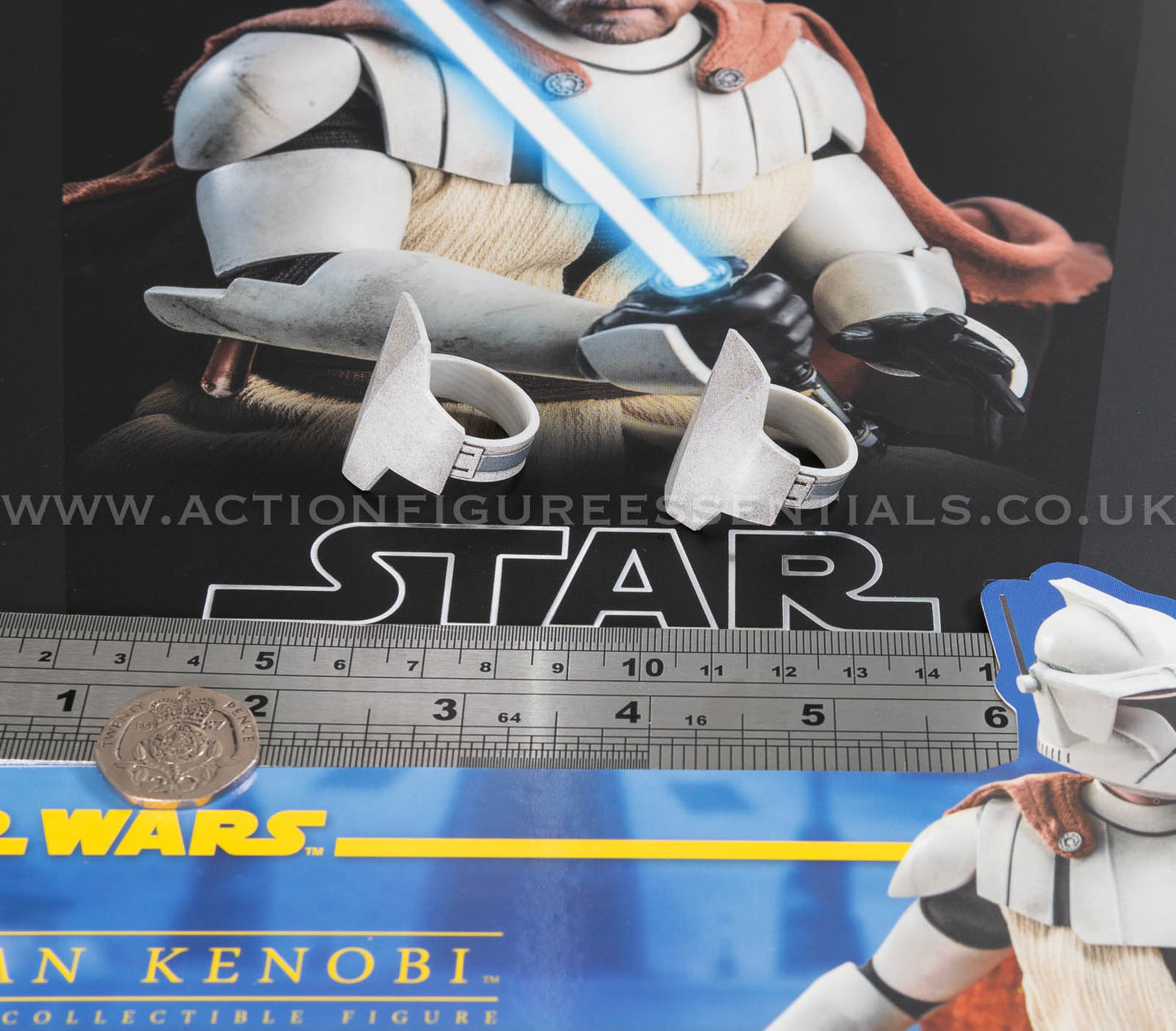 Star Wars Hot Toys Obi Wan Kenobi Knee Pads Armour Clone Wars TMS095 1/6 Part Clone Trooper