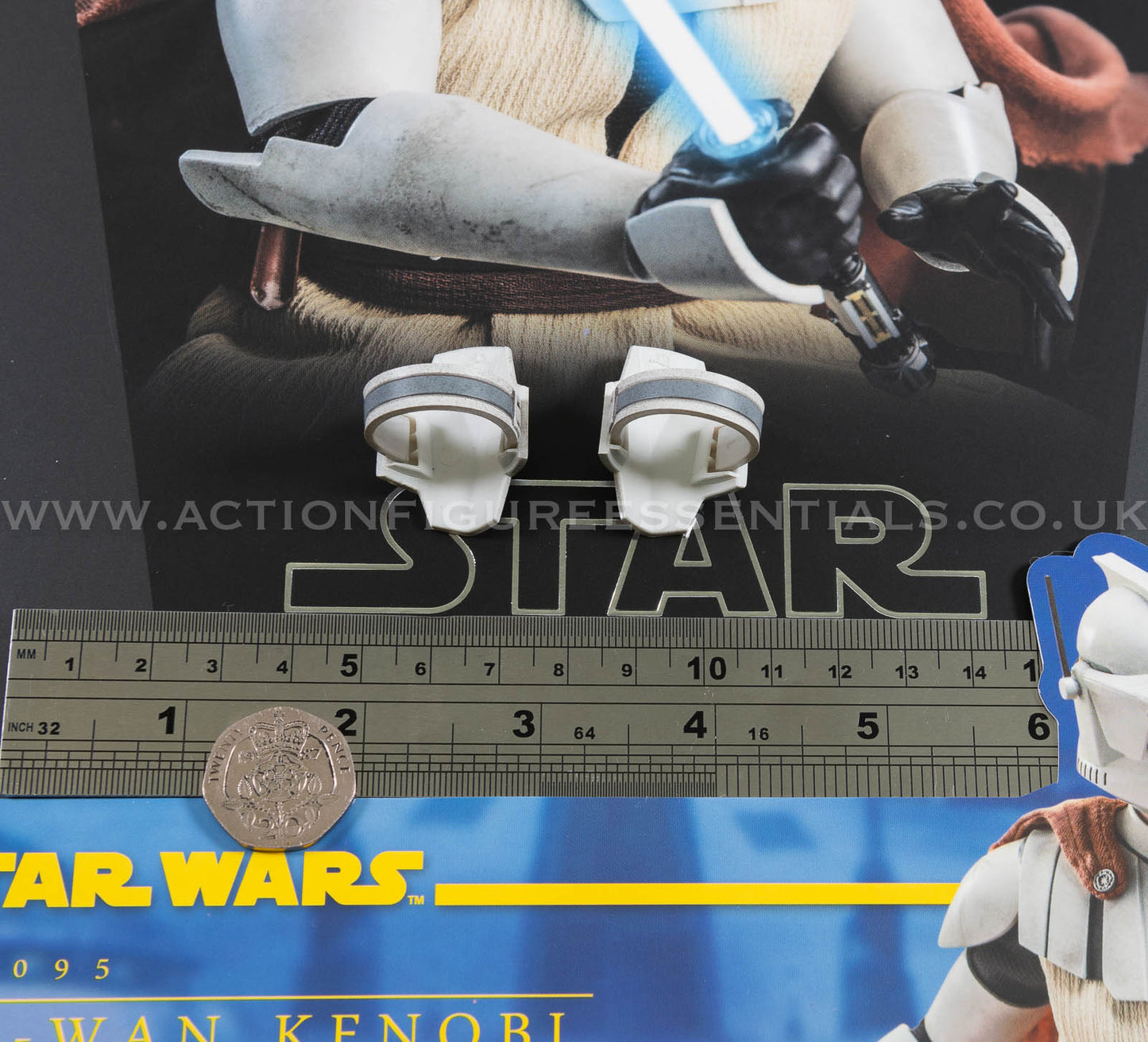 Star Wars Hot Toys Obi Wan Kenobi Knee Pads Armour Clone Wars TMS095 1/6 Part Clone Trooper