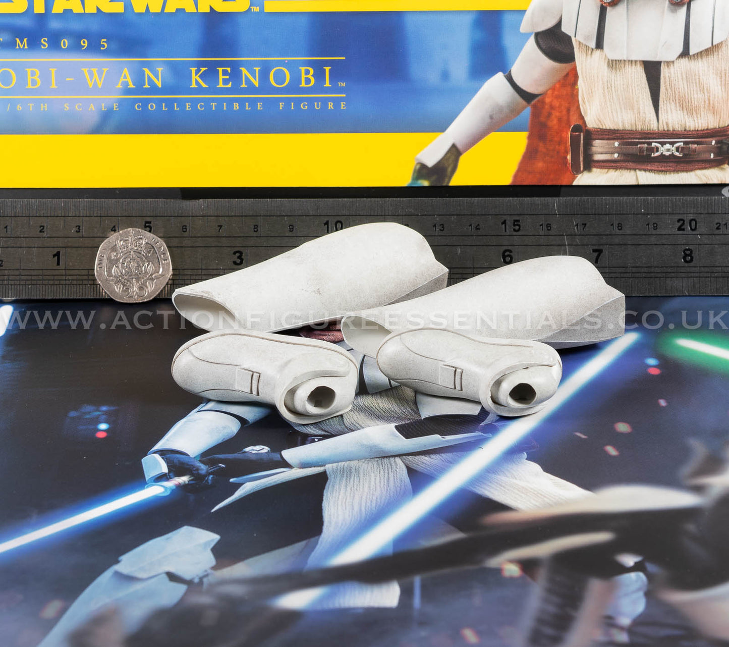 Star Wars Hot Toys Obi Wan Kenobi Armour Boots Clone Wars TMS095 1/6 Part Clone Trooper