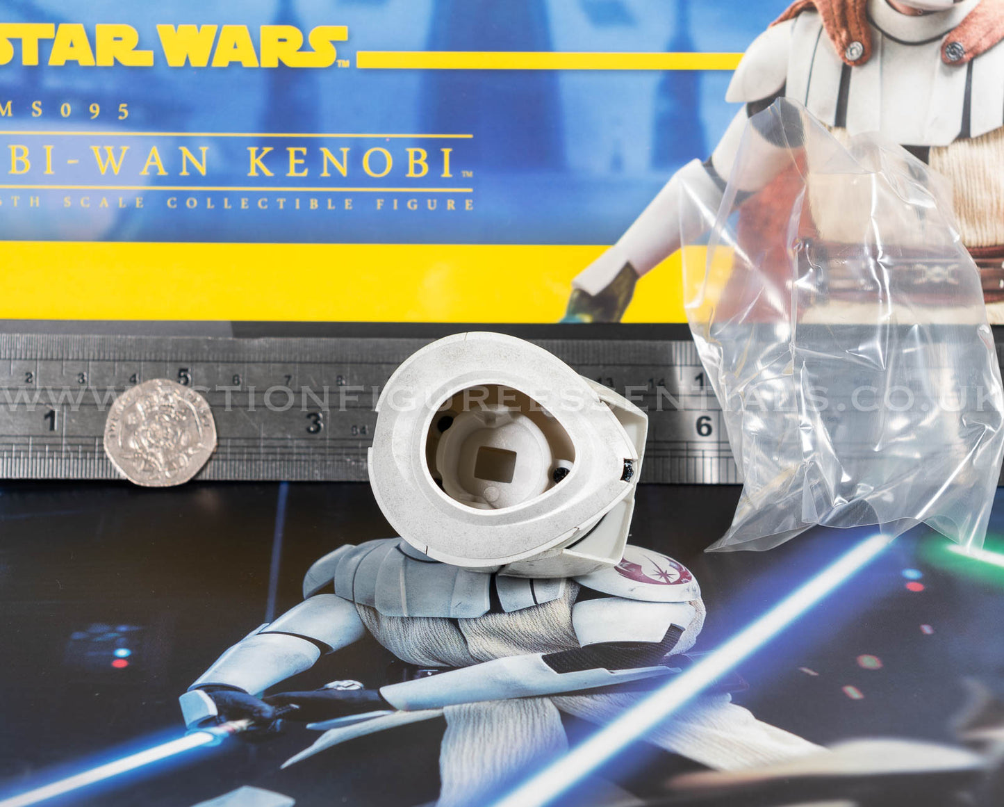 Star Wars Hot Toys Obi Wan Kenobi Clone Trooper Helmet Clone Wars TMS095 1/6 Part Clone Trooper