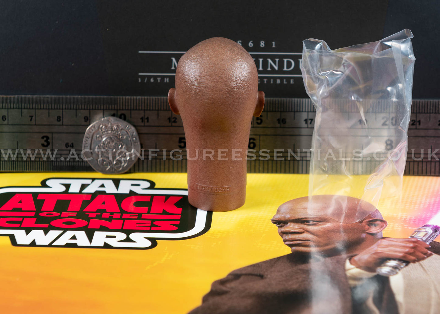 Hot Toys Mace Windu Head Sculpt (Samuel L Jackson) Clone Wars Star Wars MMS681 1/6 Part Jedi
