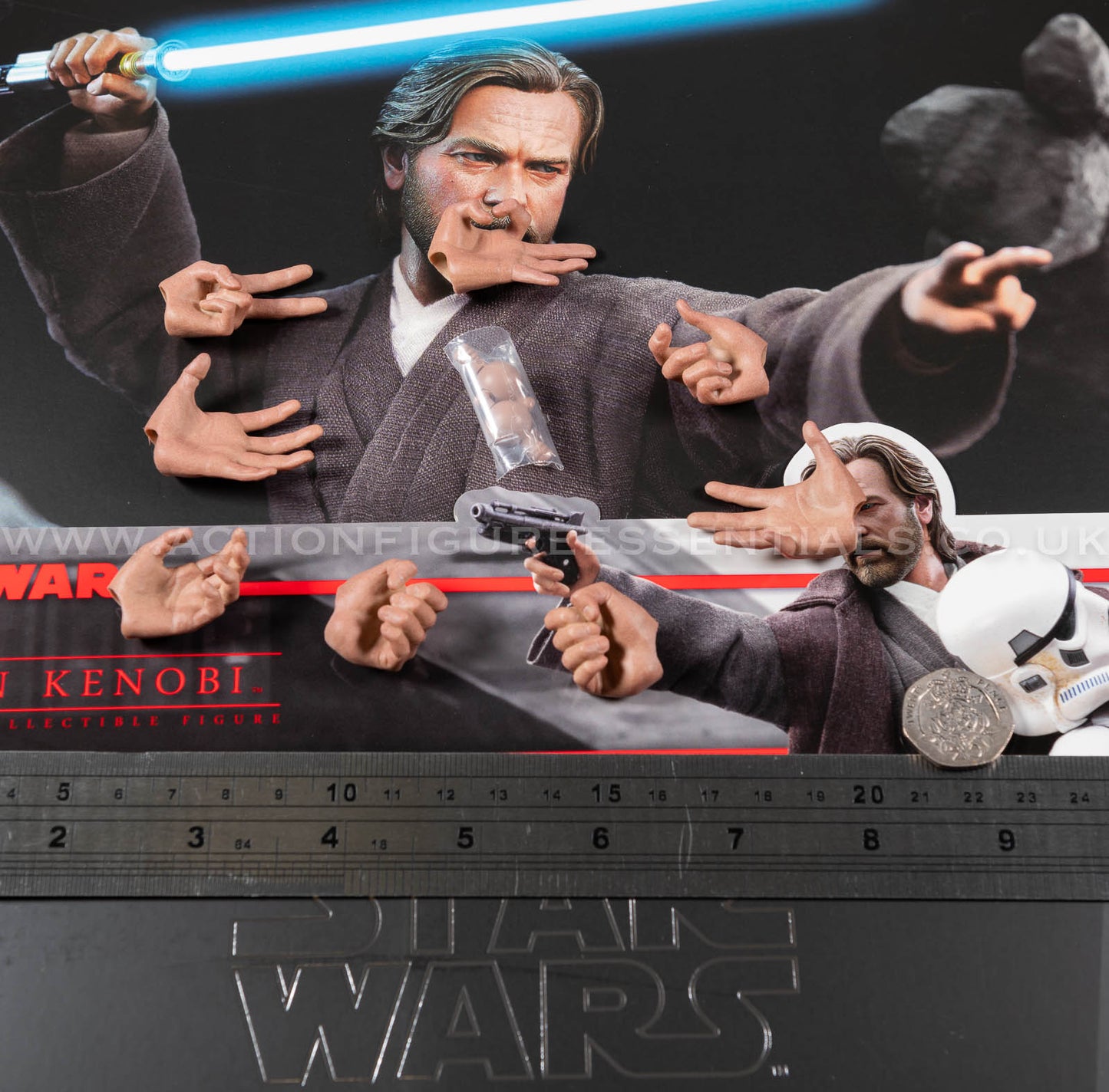 Hot Toys Star Wars Obi Wan Kenobi Hands Wrist Pegs - 1/6 Scale Parts DX26