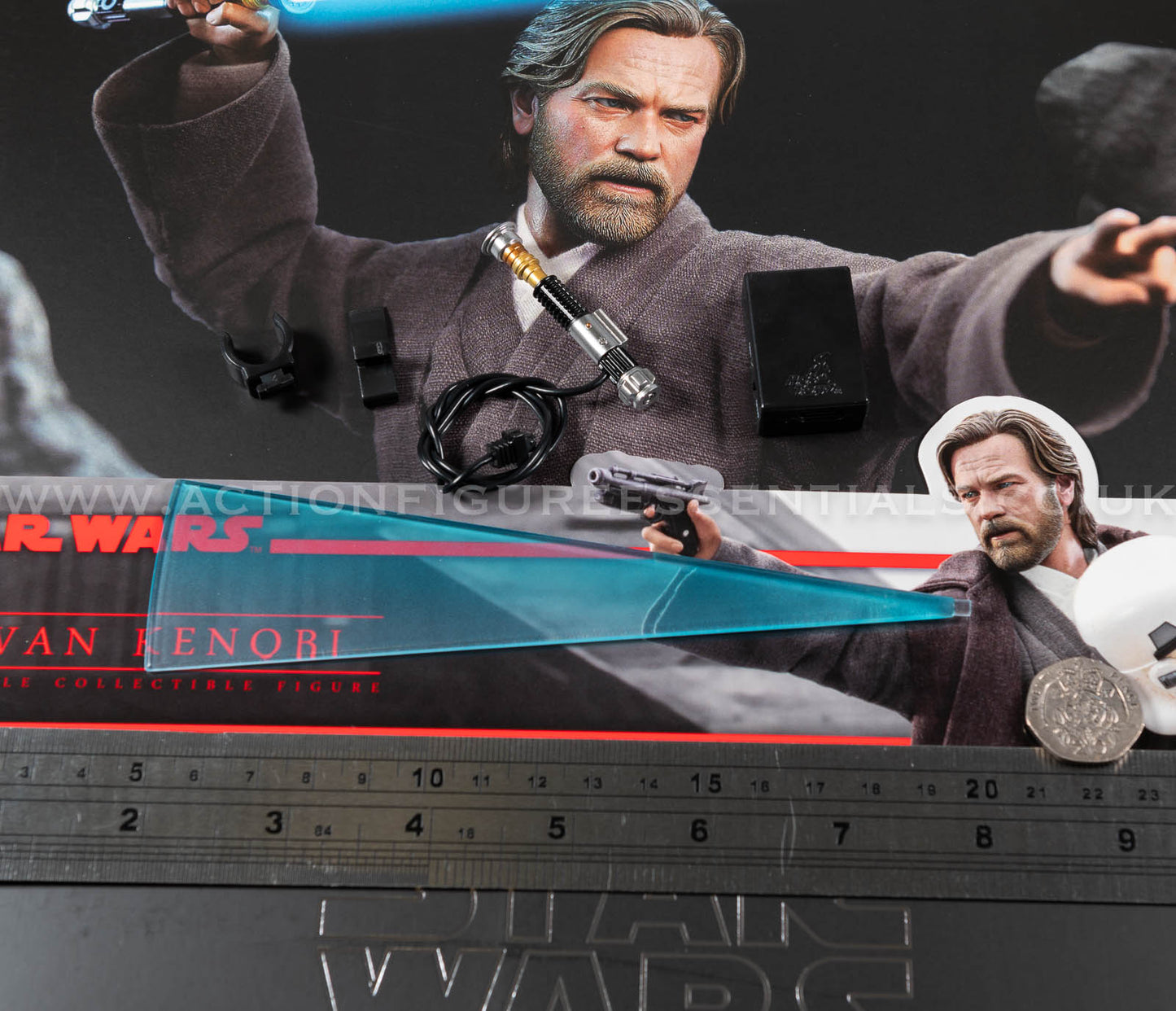 Hot Toys Star Wars Obi Wan Kenobi LED USBC Lightsaber Set - 1/6 Scale Parts DX26