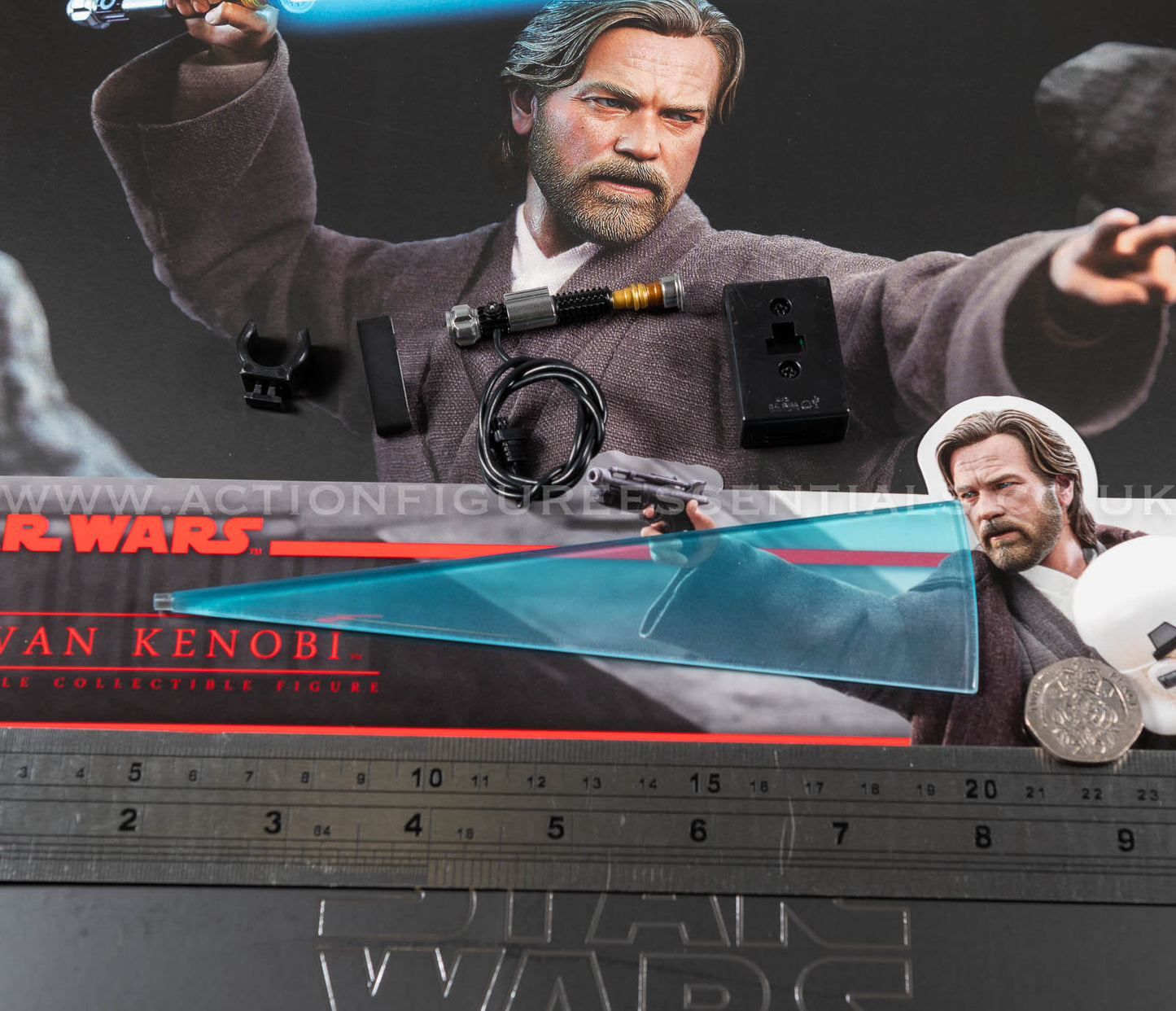 Hot Toys Star Wars Obi Wan Kenobi LED USBC Lightsaber Set - 1/6 Scale Parts DX26