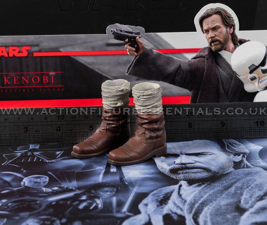 Hot Toys Star Wars Obi Wan Kenobi Boots Jedi Mythos - 1/6 Scale Parts DX26