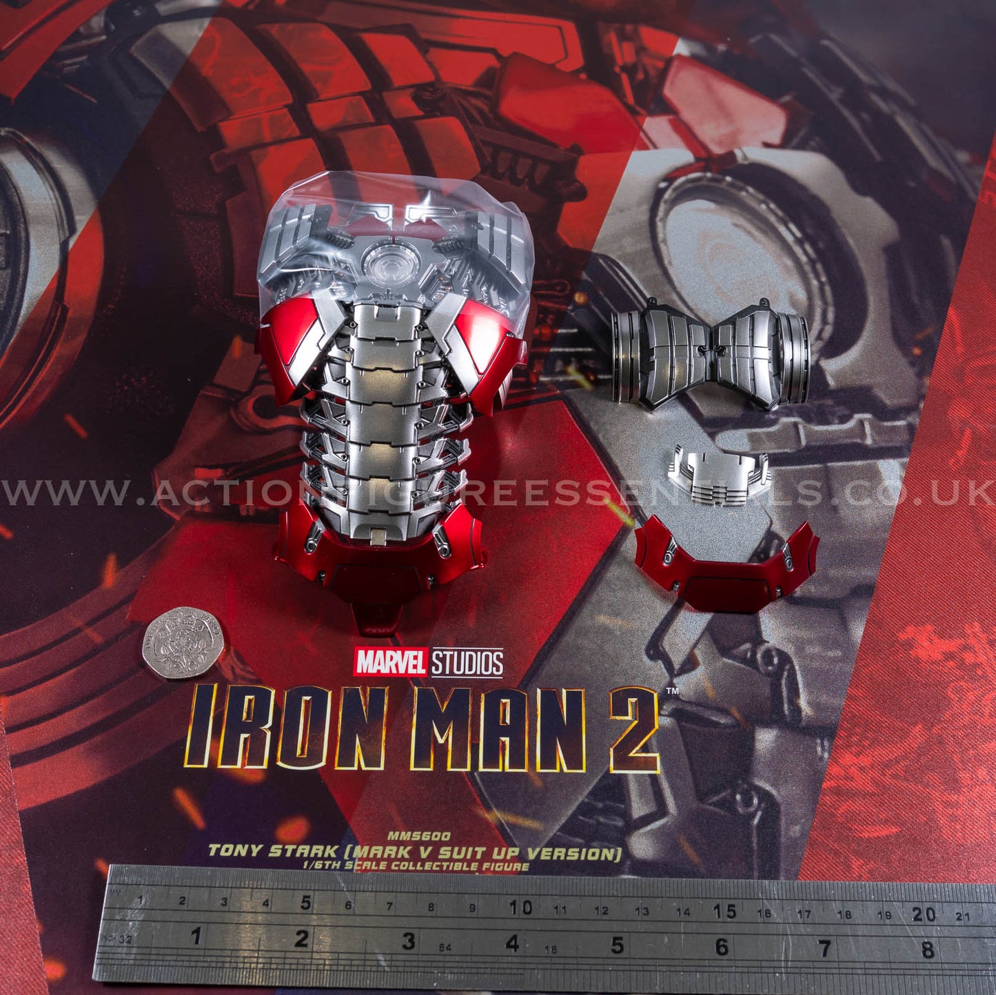 Hot Toys Iron Man 2 Chest Suit Up Armor Set Deluxe Version MMS600 1/6 Scale Parts Marvel