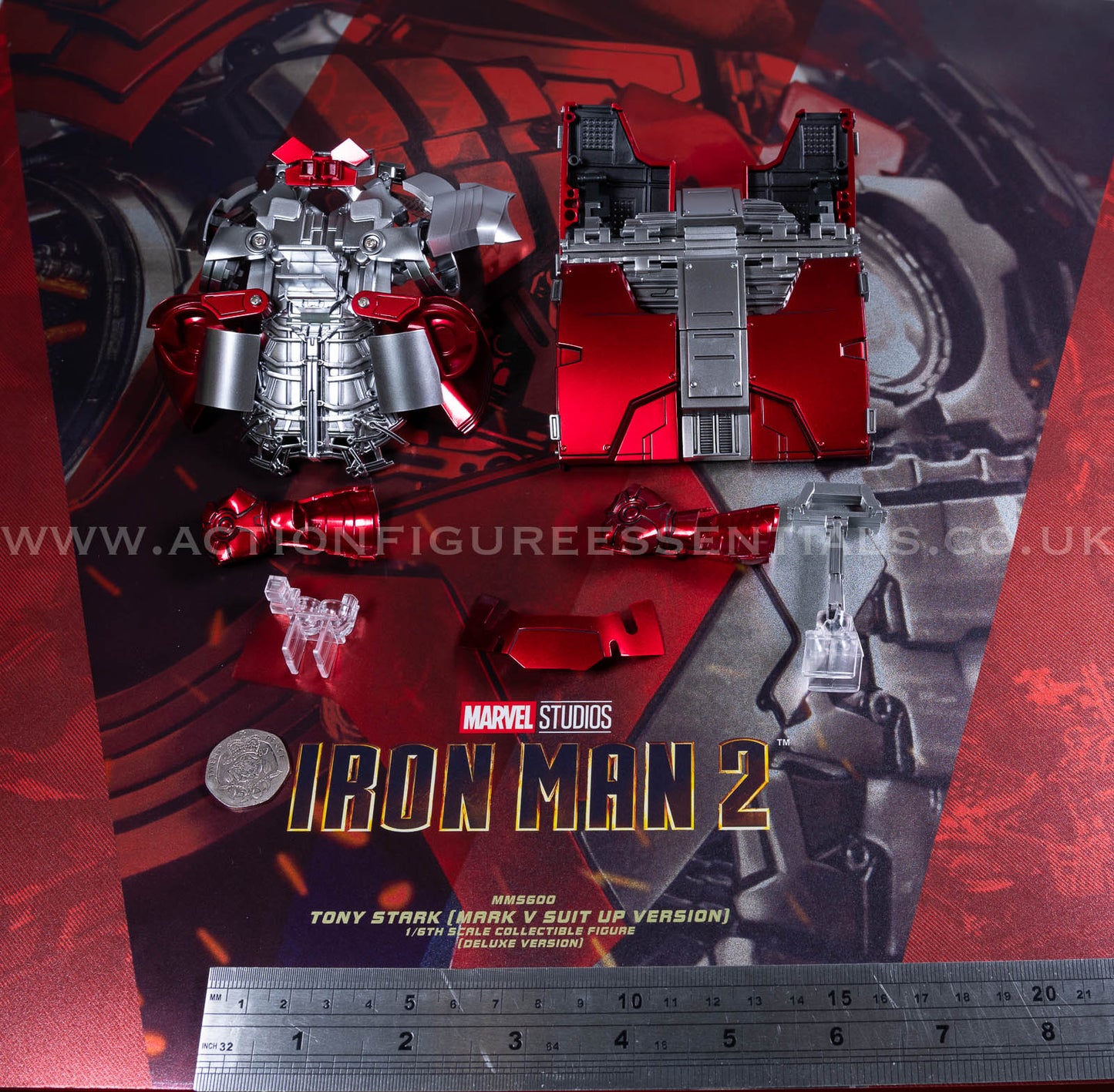 Hot Toys Iron Man 2 Transforming Briefcase Armor Deluxe Version MMS600 1/6 Scale Parts Marvel