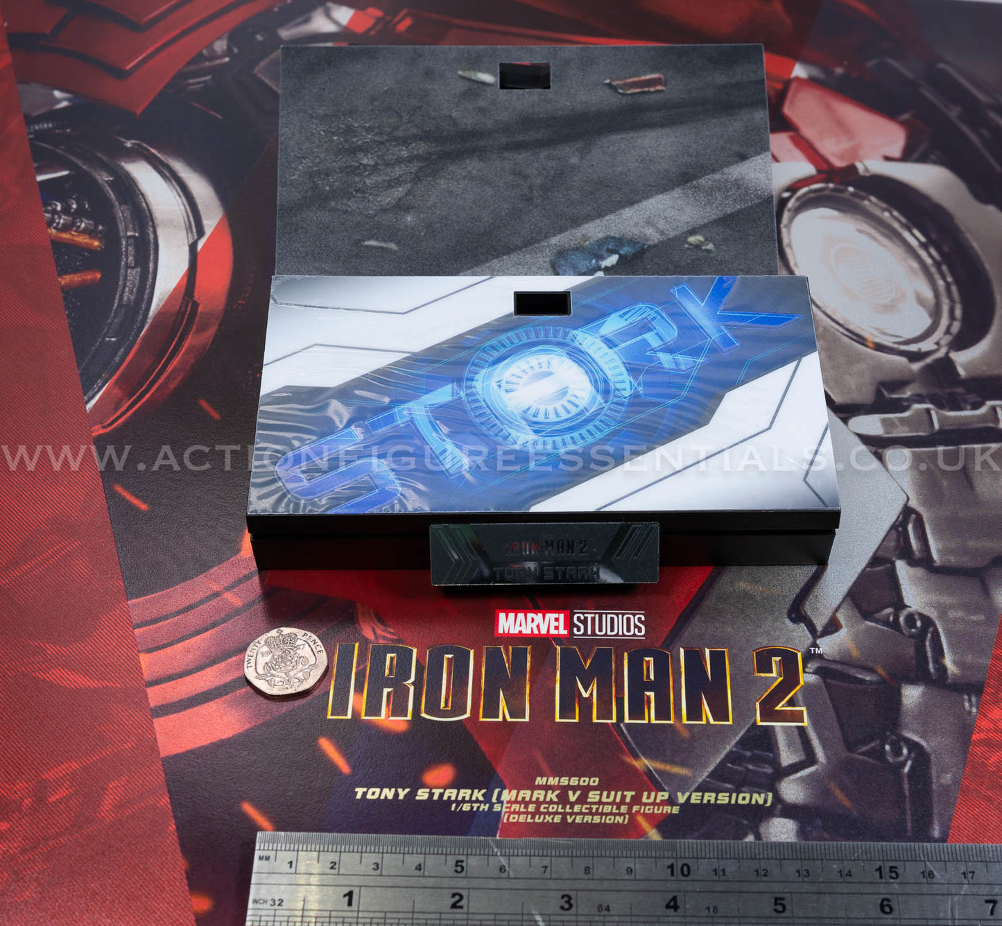 Hot Toys Iron Man 2 Display Stand Suit Up Deluxe Version MMS600 1/6 Scale Parts Marvel