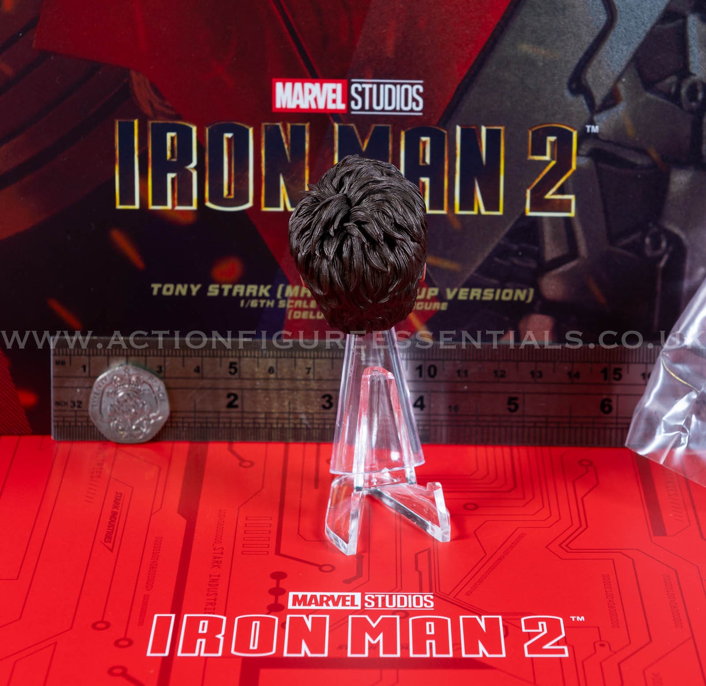 Hot Toys Iron Man 2 Head Sculpt Tony Stark Racing Suit Up MMS600 1/6 Scale Parts Marvel