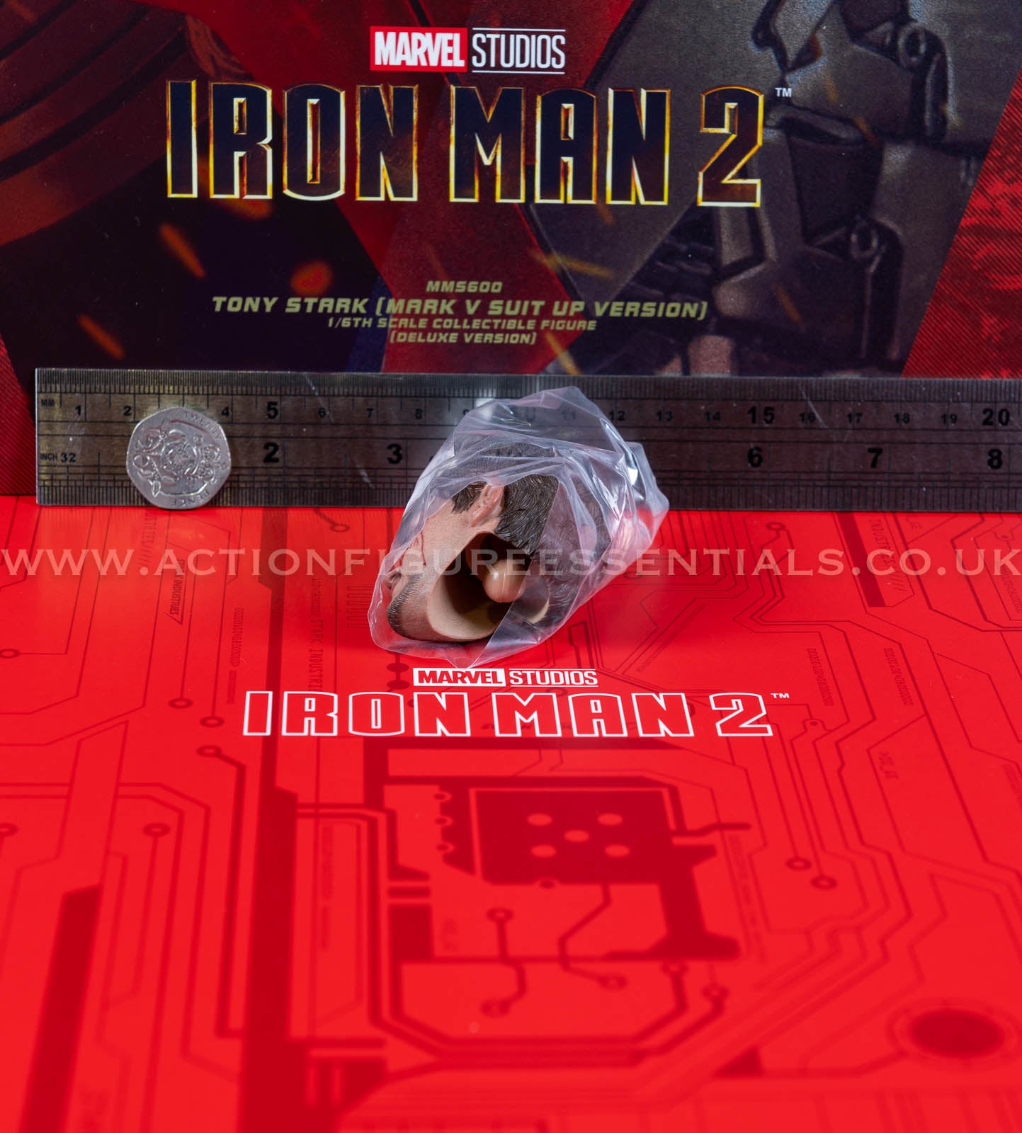 Hot Toys Iron Man 2 Head Sculpt Tony Stark Racing Suit Up MMS600 1/6 Scale Parts Marvel
