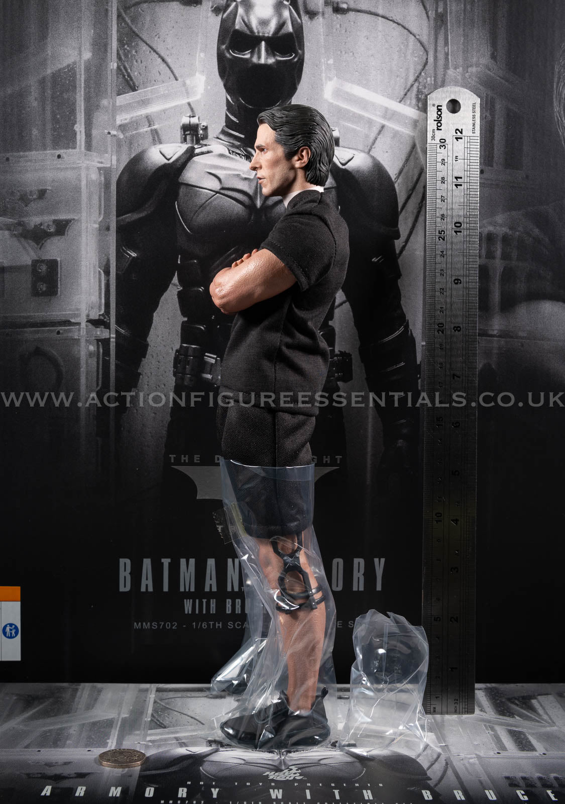 Hot Toys Batman Bruce Wayne Figure Only - Armory MMS702 1/6 Scale Parts DC Comics