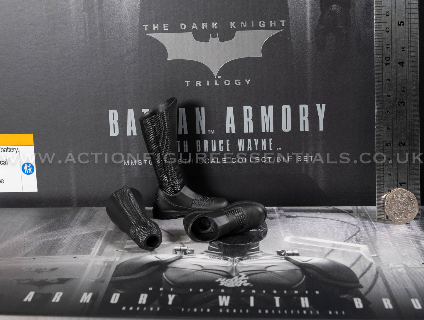 Hot Toys Batman Tall Boots (2 part) - Armory MMS702 1/6 Scale Parts DC Comics