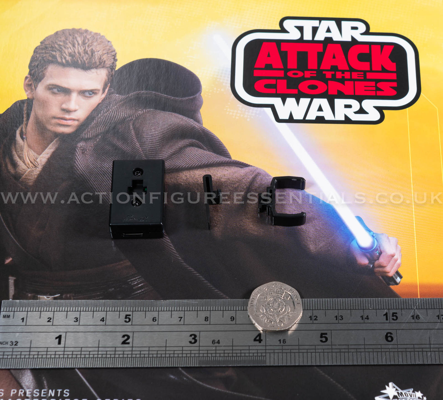 Anakin Skywalker USBC Lightsaber Set Hot Toys MMS677 Star Wars AOTC 1/6 Part