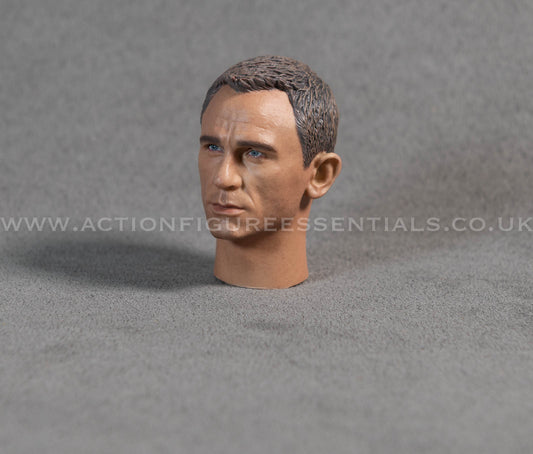 James Bond Head Sculpt Custom Daniel Craig 007 1/6 Hot Toys Scale