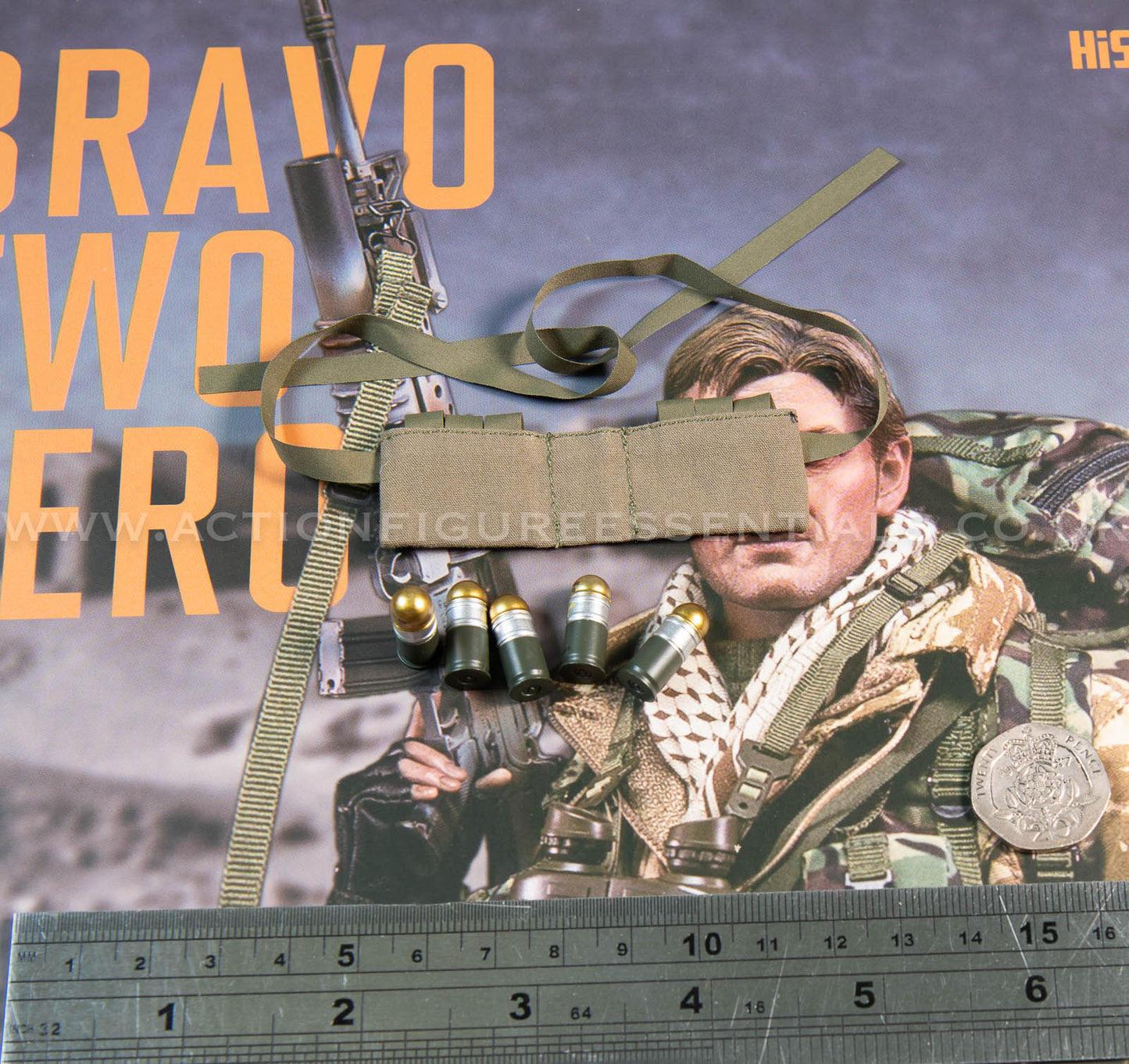Bravo Two Zero SAS 40mm Grenade Bandolier Grenades - 1/6 - British Army Special Air Service Gulf War - DAMTOYS - DAM 78098 - Loose Parts