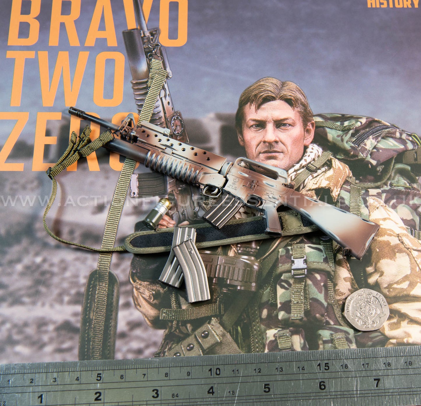 Bravo Two Zero SAS - C7 Assault Rifle w M203 Grenade Launcher - 1/6 - Sean Bean British Army Special Air Service Gulf War 1991 - DAMTOYS - DAM 78098 - Loose Parts