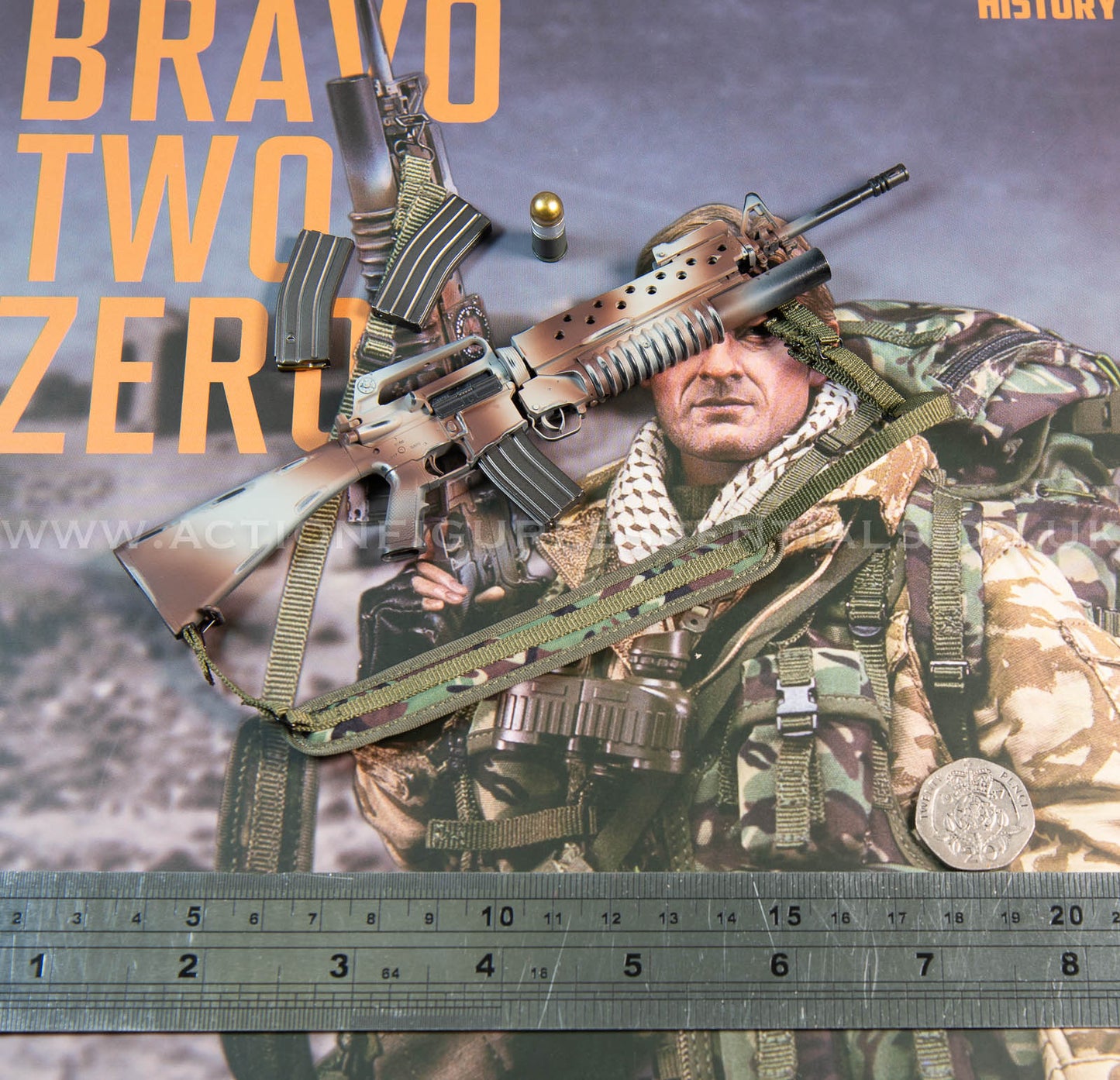 Bravo Two Zero SAS - C7 Assault Rifle w M203 Grenade Launcher - 1/6 - Sean Bean British Army Special Air Service Gulf War 1991 - DAMTOYS - DAM 78098 - Loose Parts