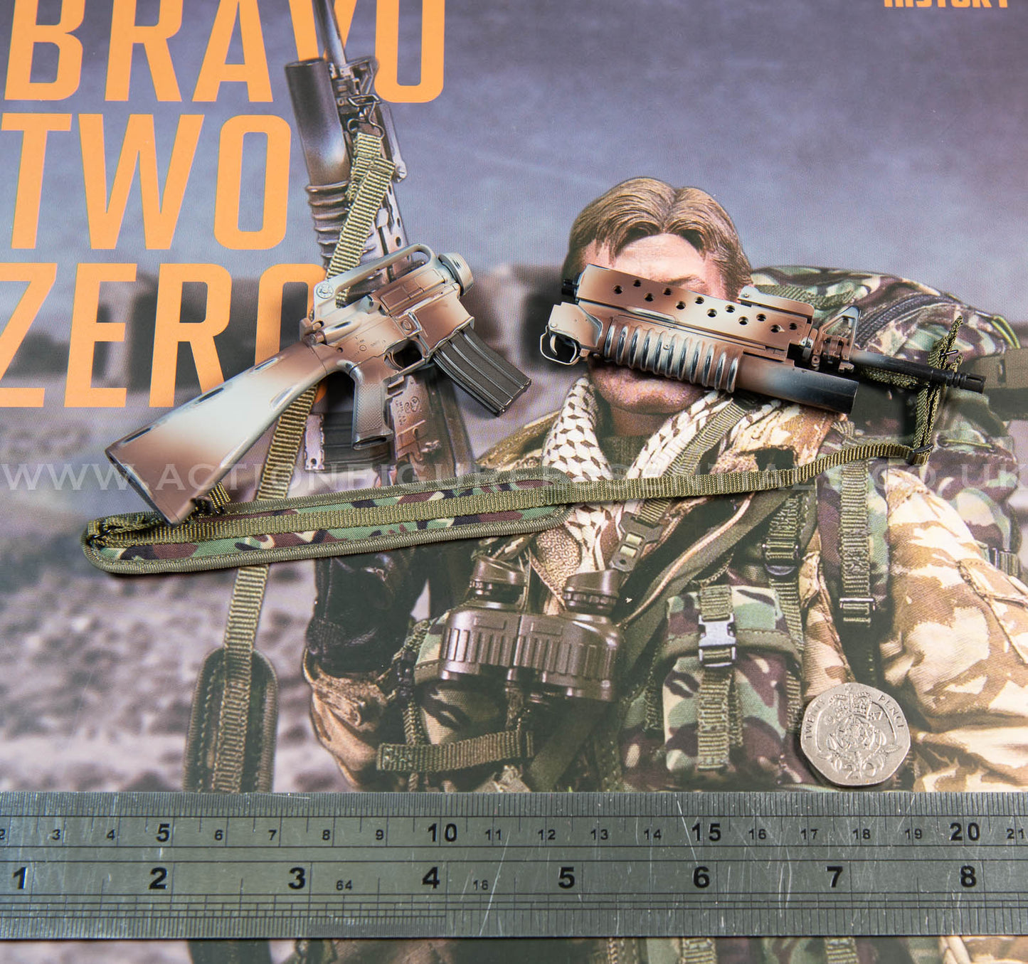 Bravo Two Zero SAS - C7 Assault Rifle w M203 Grenade Launcher - 1/6 - Sean Bean British Army Special Air Service Gulf War 1991 - DAMTOYS - DAM 78098 - Loose Parts