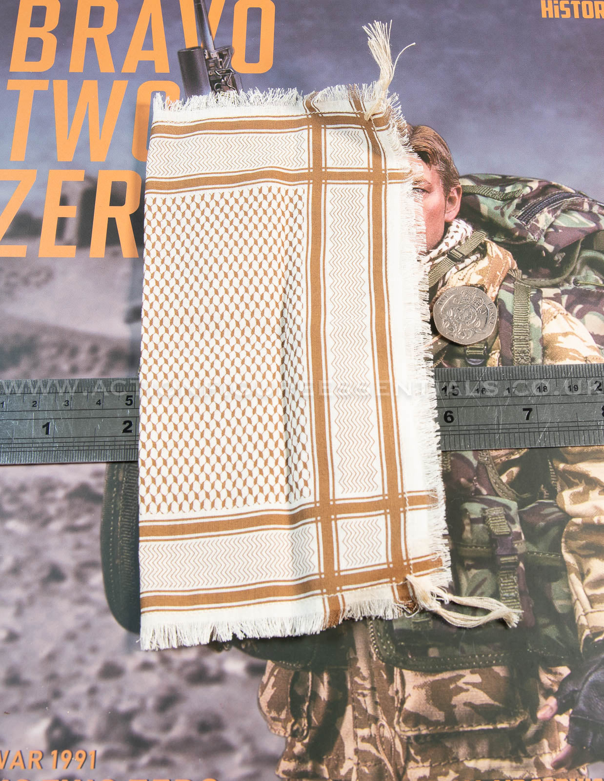 Bravo Two Zero SAS - Desert Army Keffiyeh Shemagh Scarf - 1/6 - Sean Bean British Army Special Air Service Gulf War 1991 - DAMTOYS - DAM 78098 - Loose Parts