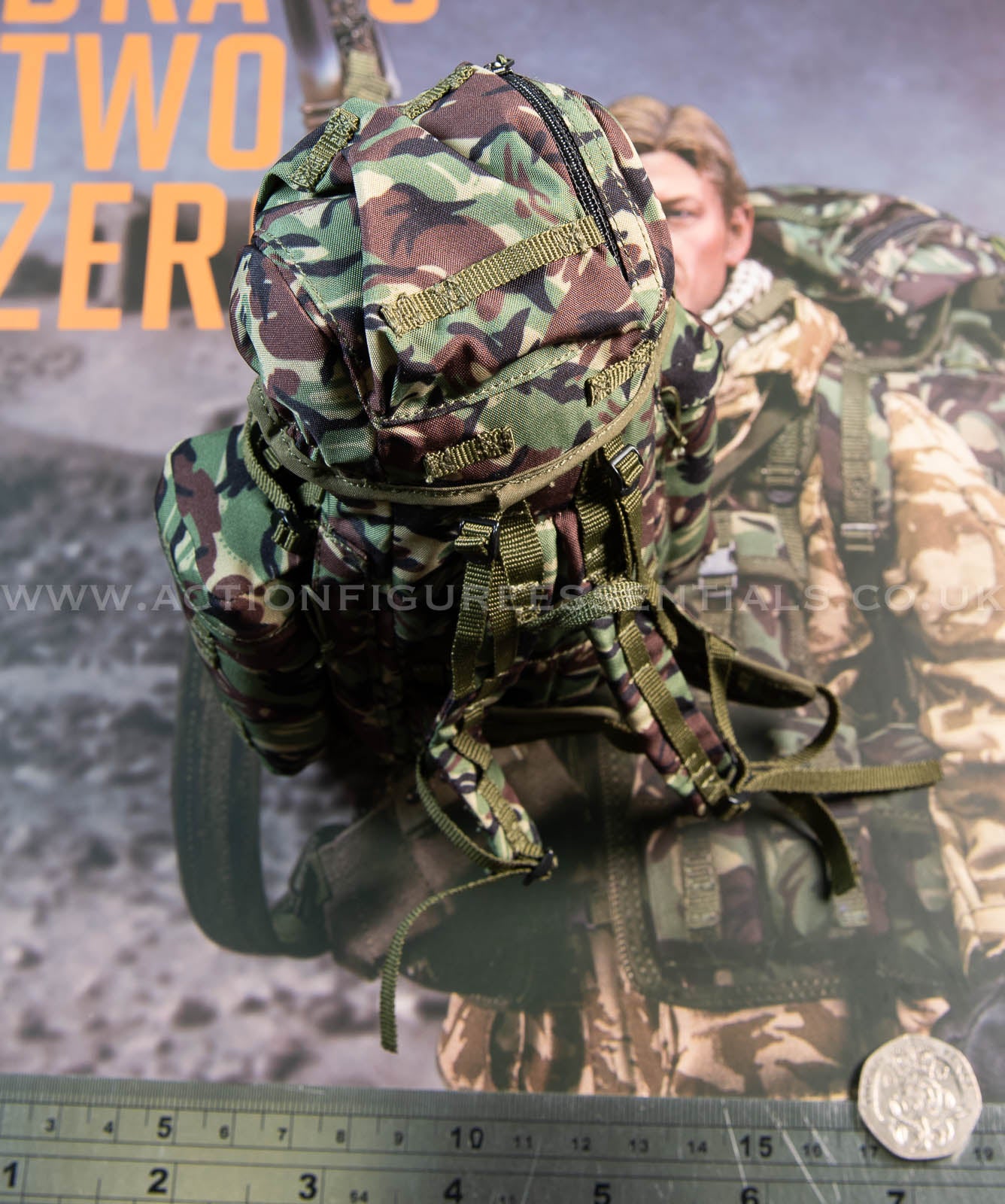 Bravo Two Zero SAS - British Army DPM Camo PLCE Rucksack - 1/6 - Sean Bean Gulf War 1991 - DAMTOYS - DAM78098 - Loose Parts