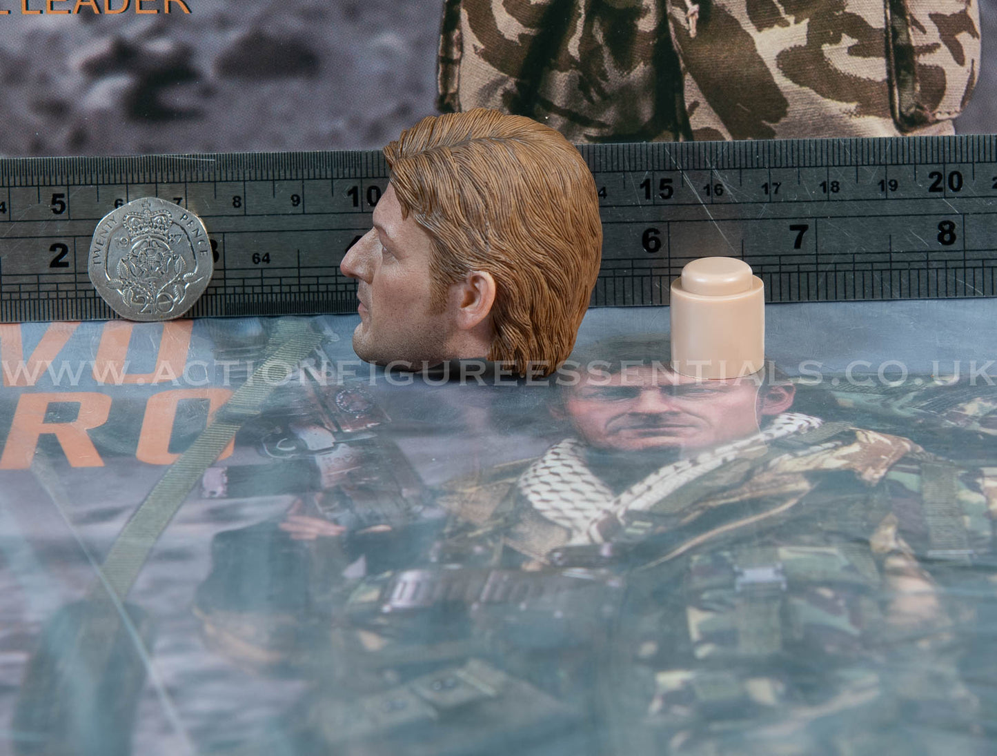 Bravo Two Zero SAS - Head Sculpt - 1/6 - Sean Bean British Army Special Air Service Gulf War 1991 - DAMTOYS - DAM 78098 - Loose Parts