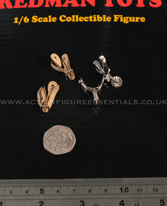 Redman Toys - The Good - Diecast Boot Spurs - Cowboy Western 1:6 Loose Parts