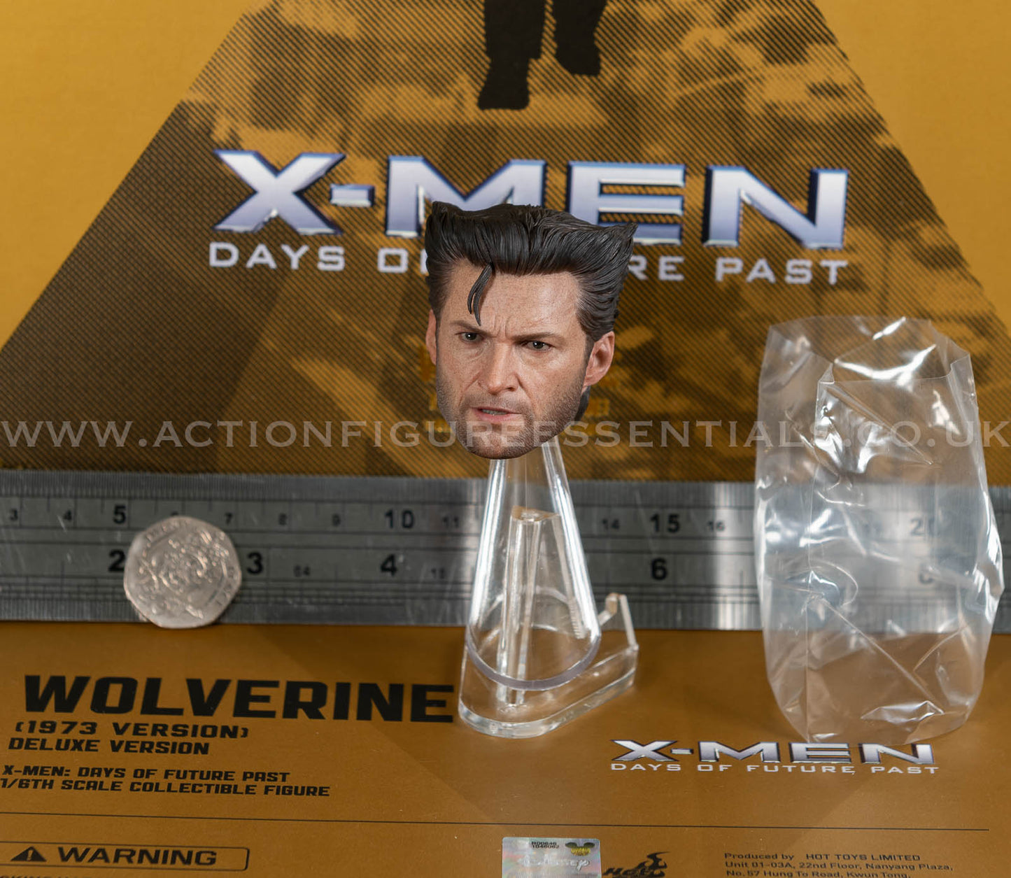 Hot Toys - Wolverine - Head Sculpt - Hugh Jackman - 1973 - MMS660 Deluxe 1:6 Loose Parts