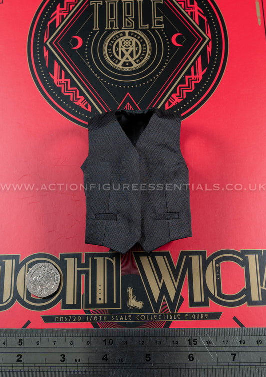 Hot Toys - John Wick - Suit Vest Waistcoat Black - Keanu Reeves - MMS729 1:6 Loose Parts