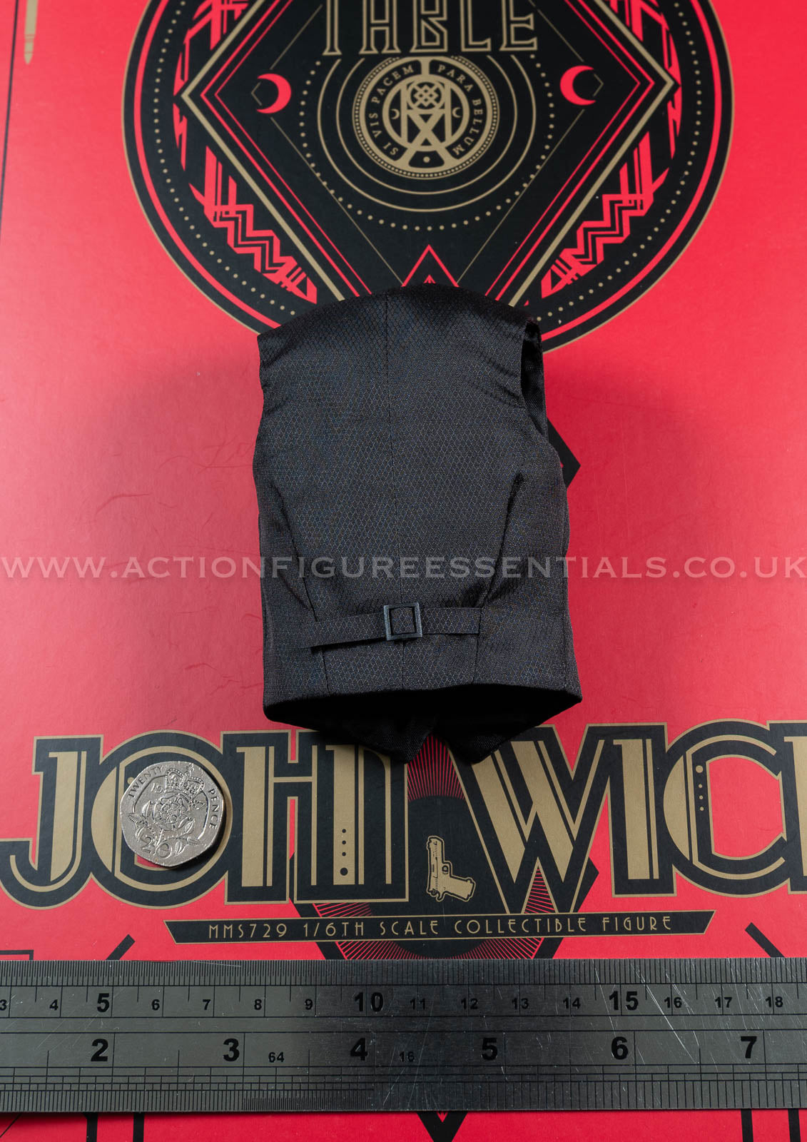 Hot Toys - John Wick - Suit Vest Waistcoat Black - Keanu Reeves - MMS729 1:6 Loose Parts