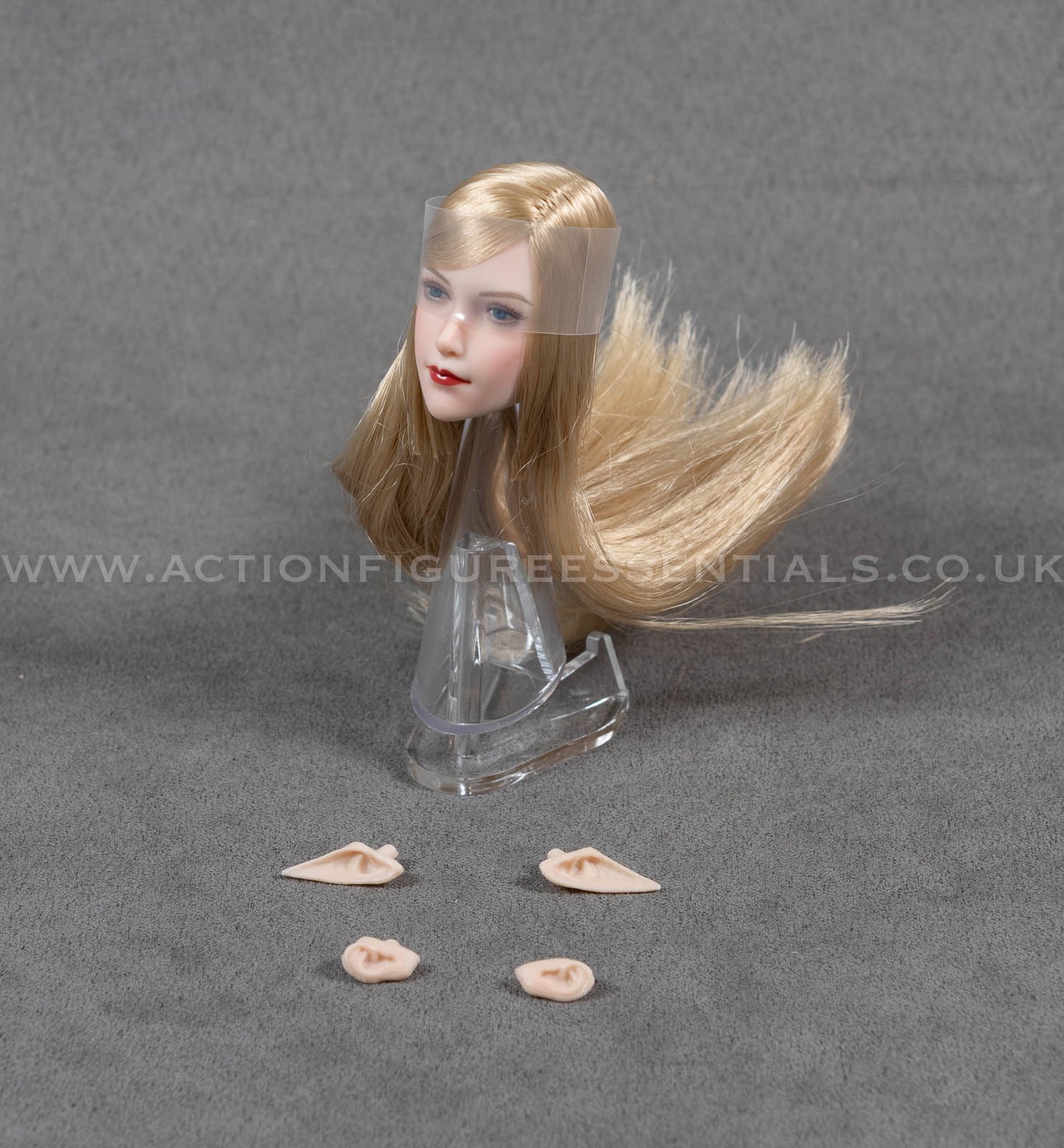 Female Elf Head Sculpt with Swappable Ears - 1/6 Scale - Fantasy - Super Duck 043