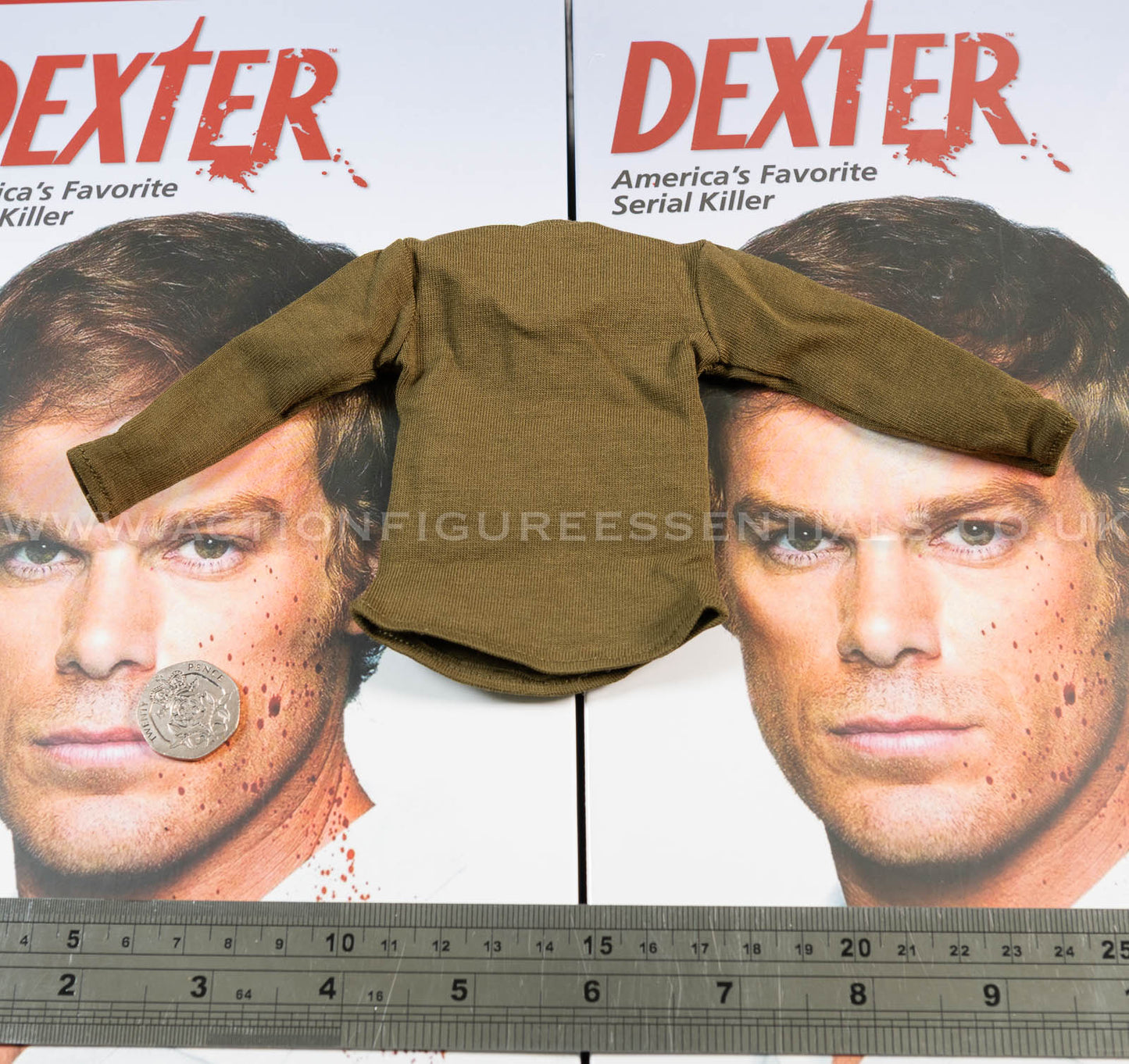 Dexter - Dexter Morgan - Green Stalking Kill Shirt Top - Dark Passenger - FlashBack Figures 1:6 Scale Loose Parts (Copy)