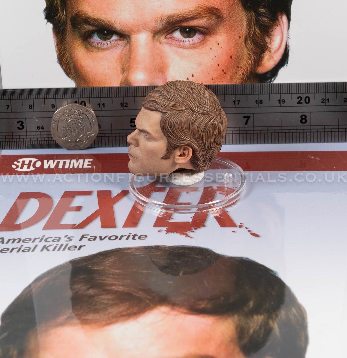 Dexter - Dexter Morgan - Dark Passenger Head Sculpt - FlashBack Figures 1:6 Scale Loose Parts