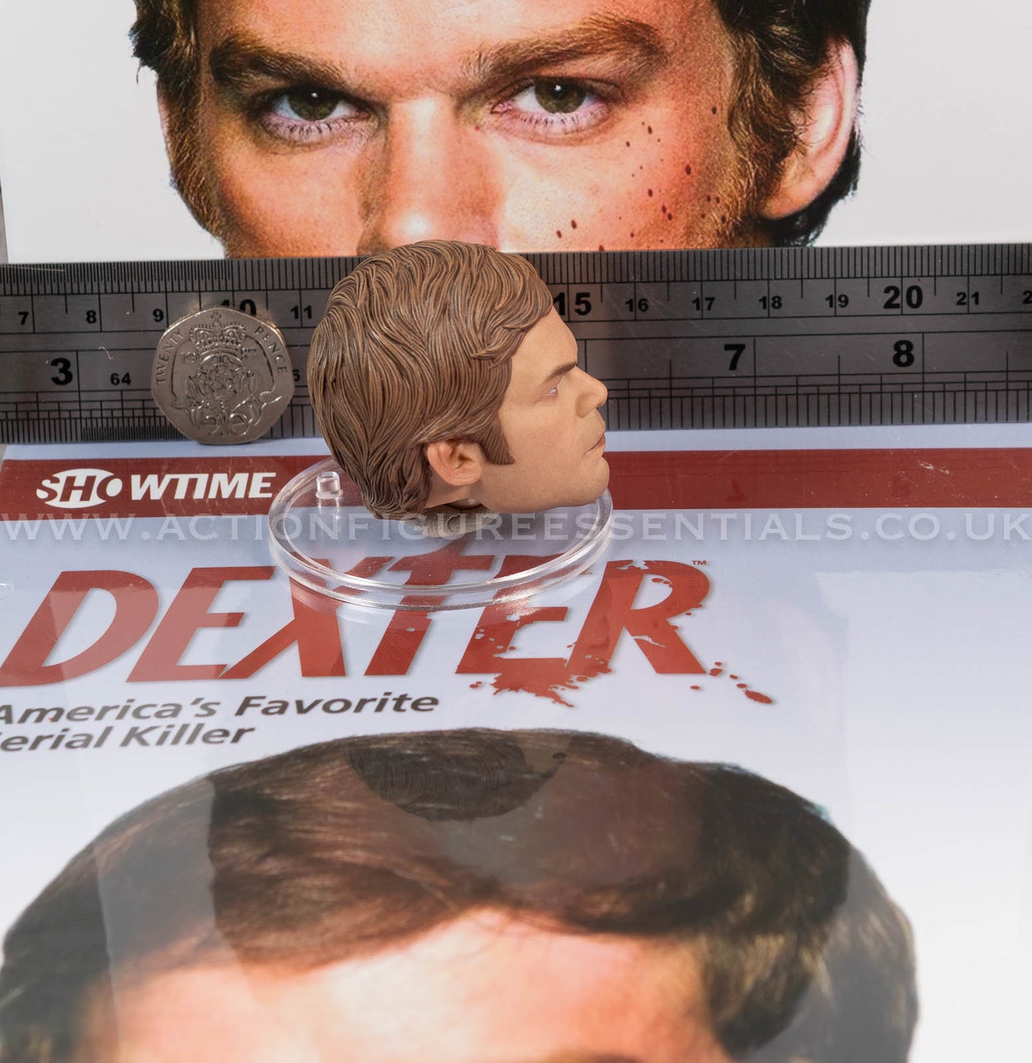 Dexter - Dexter Morgan - Dark Passenger Head Sculpt - FlashBack Figures 1:6 Scale Loose Parts