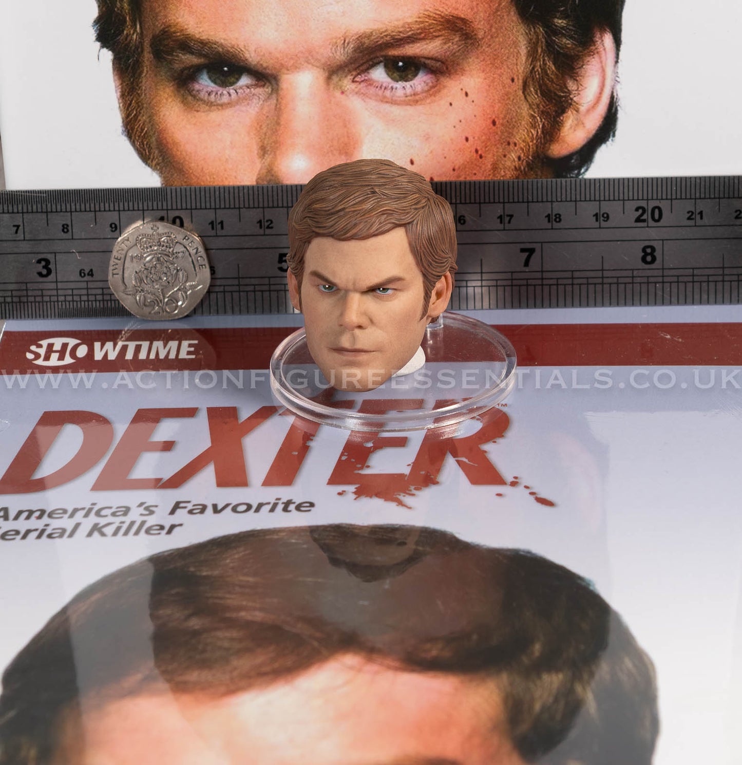 Dexter - Dexter Morgan - Dark Passenger Head Sculpt - FlashBack Figures 1:6 Scale Loose Parts