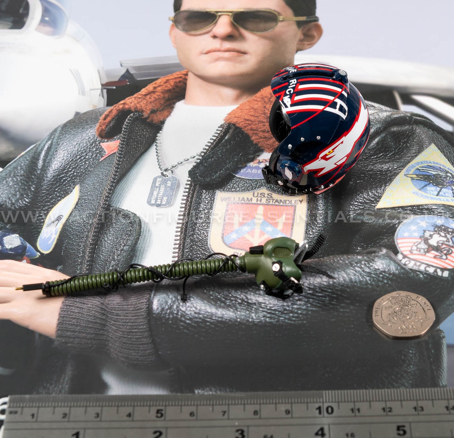 Top Gun - Fighter Pilot Helmet Oxygen Mask - Maverick - MA80181 US Navy Naval Aviator Lieutenant Pete - DID - 1:6 Loose Parts