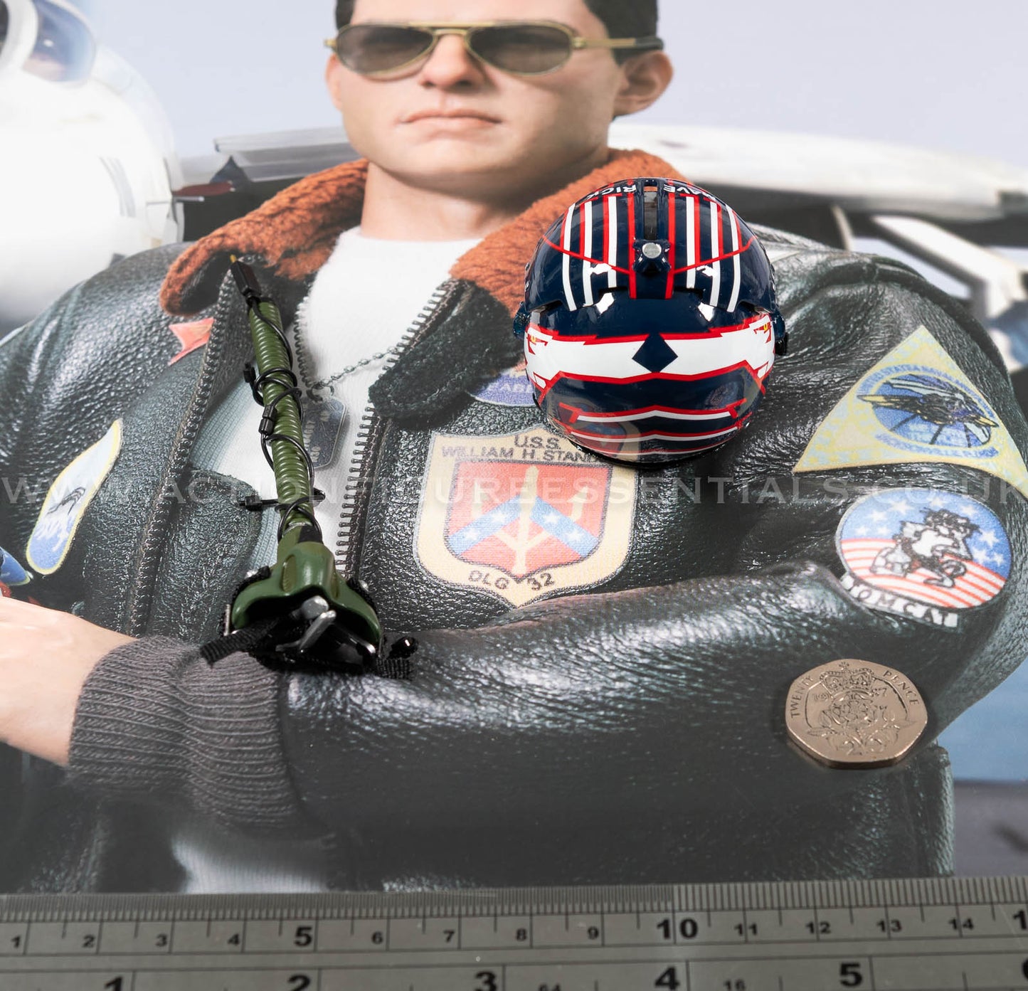 Top Gun - Fighter Pilot Helmet Oxygen Mask - Maverick - MA80181 US Navy Naval Aviator Lieutenant Pete - DID - 1:6 Loose Parts