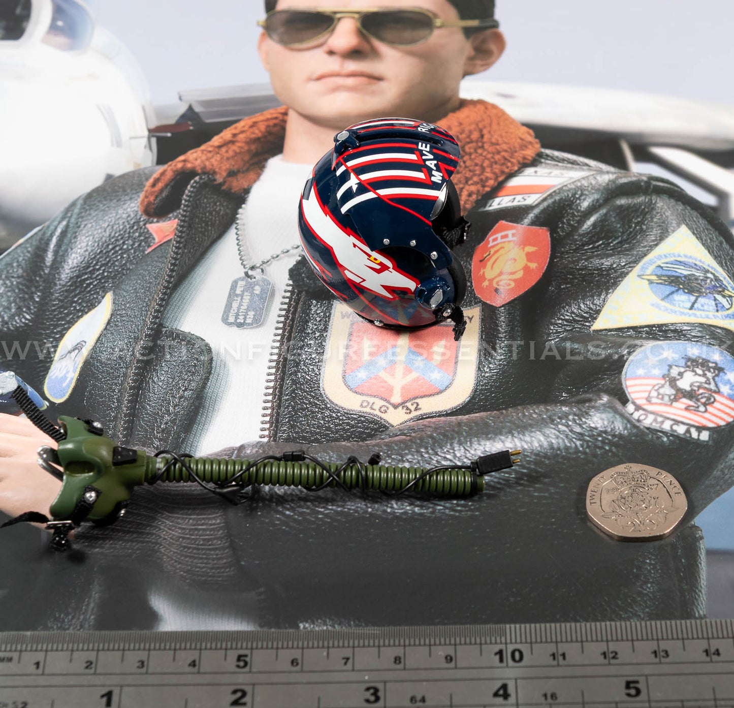 Top Gun - Fighter Pilot Helmet Oxygen Mask - Maverick - MA80181 US Navy Naval Aviator Lieutenant Pete - DID - 1:6 Loose Parts